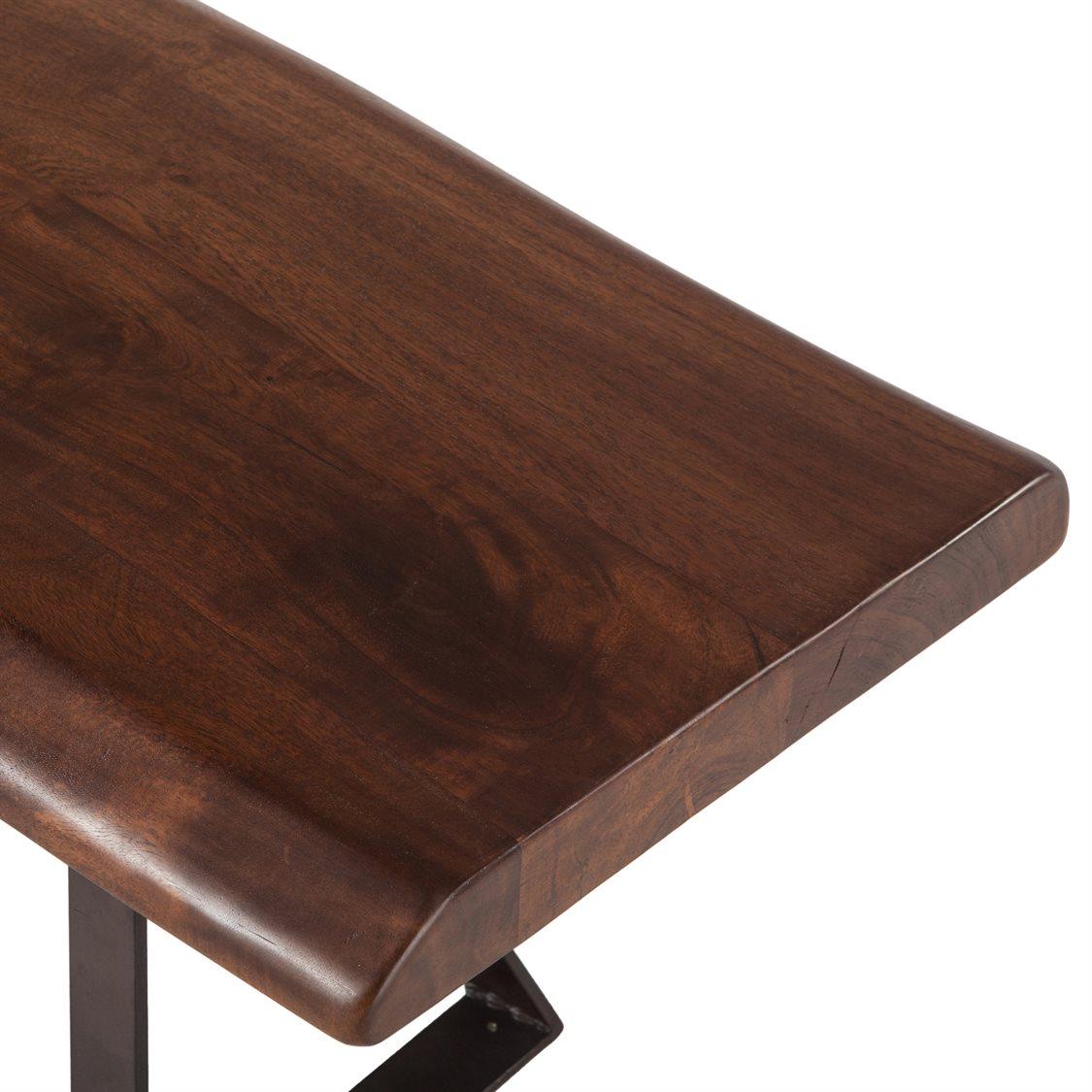 World Interiors Nottingham Walnut Black Accent Bench