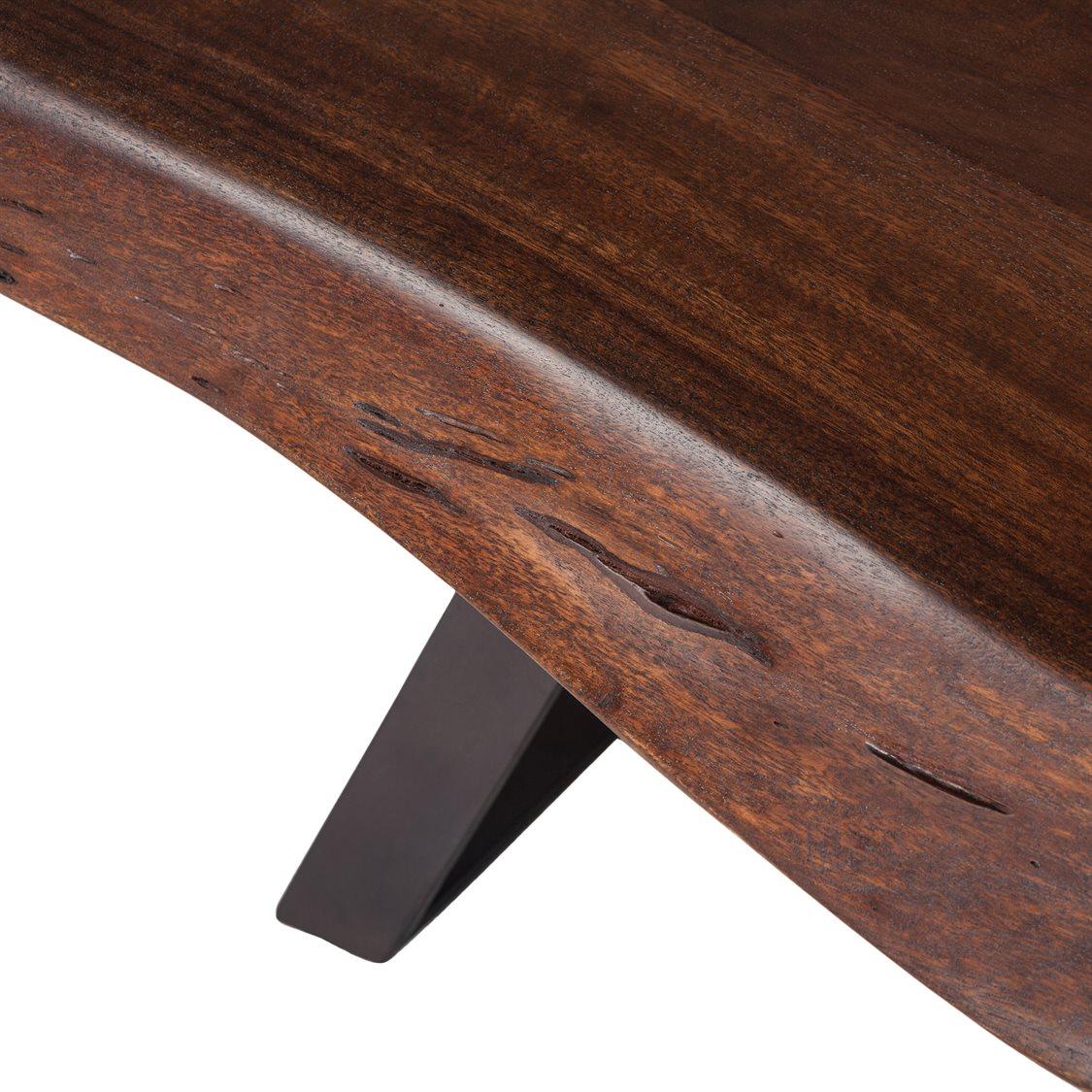 World Interiors Nottingham Walnut Black Accent Bench