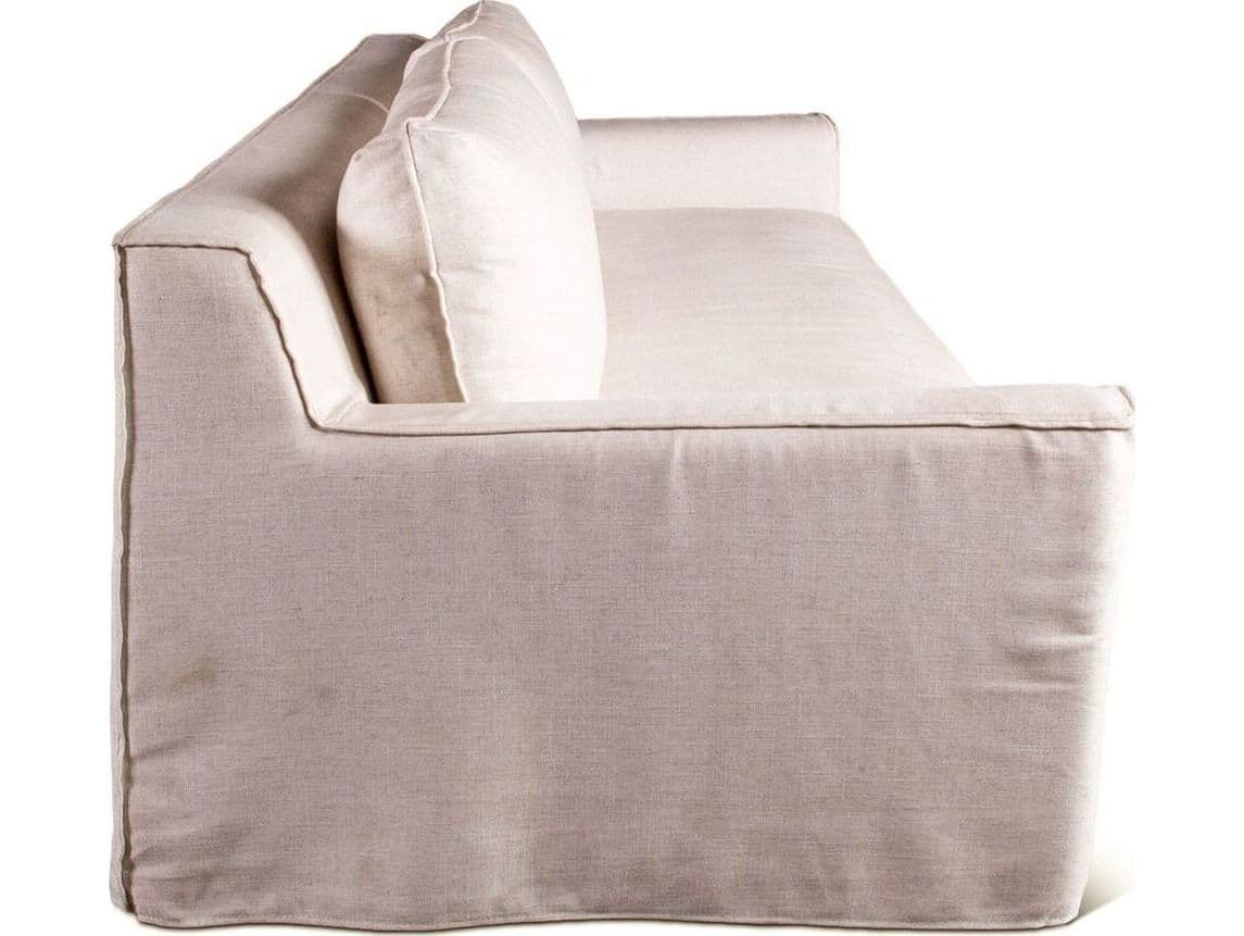 World Interiors Oliver White Upholstered Sofa