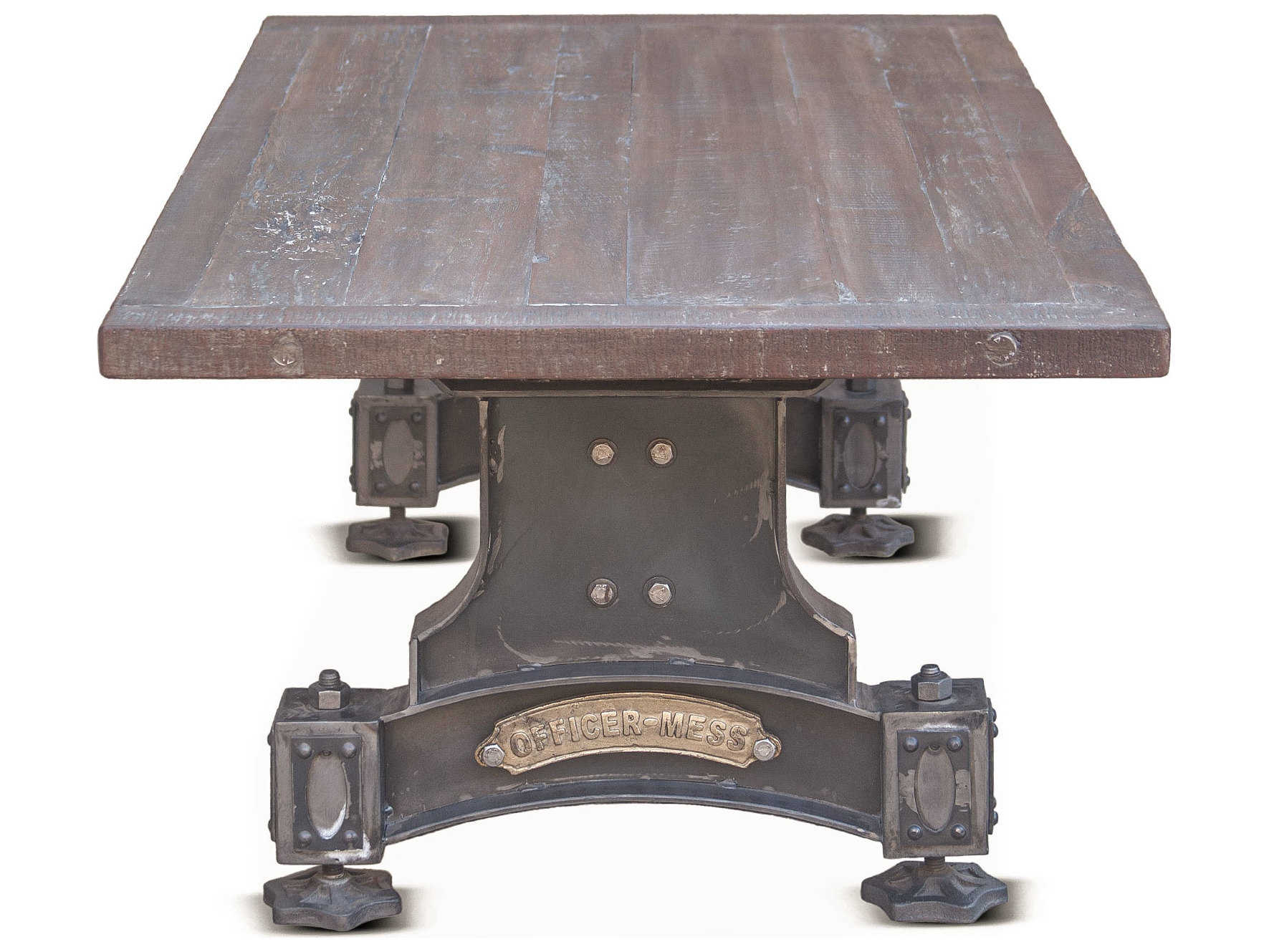 World Interiors Sterling Rectangular Wood Natural Patina Coffee Table