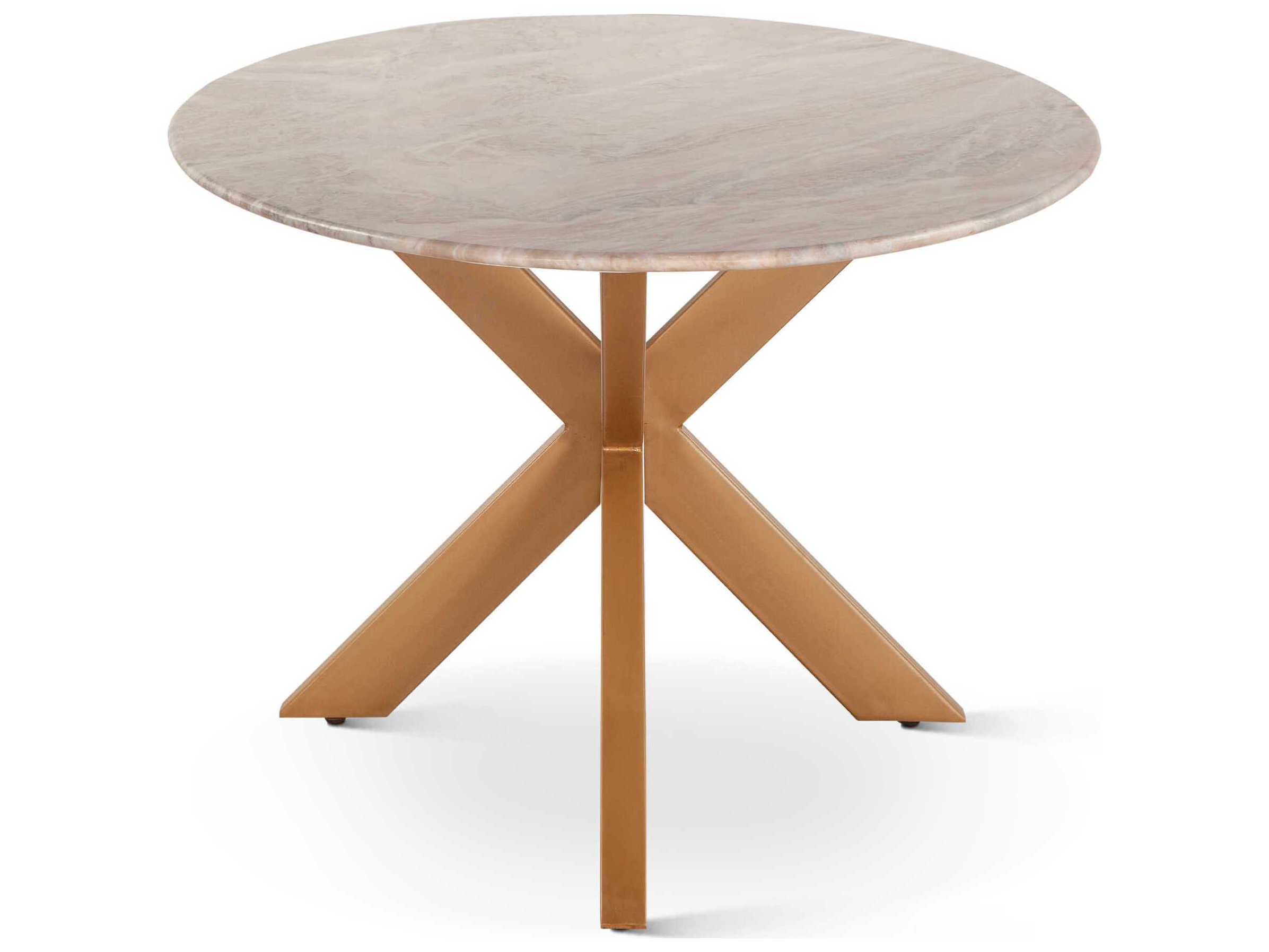 World Interiors Palm Desert Oval Marble Dining Table