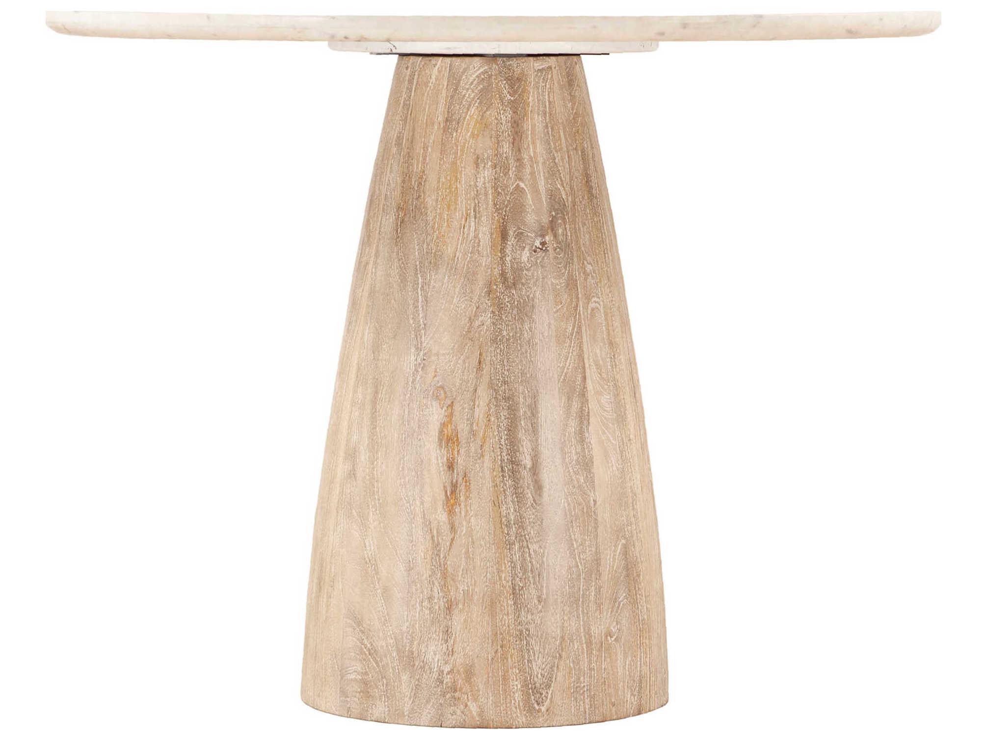 World Interiors Palm Desert Round Marble Dining Table