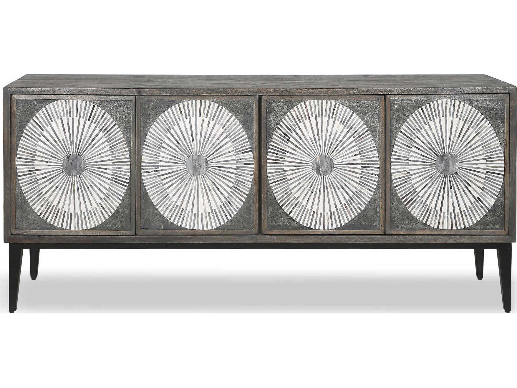 World Interiors Palm Desert 67" Mango Wood Grey Wash Sideboard