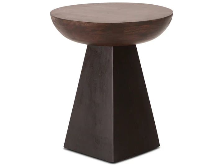 World Interiors Palm Desert Royal Brown Round End Table