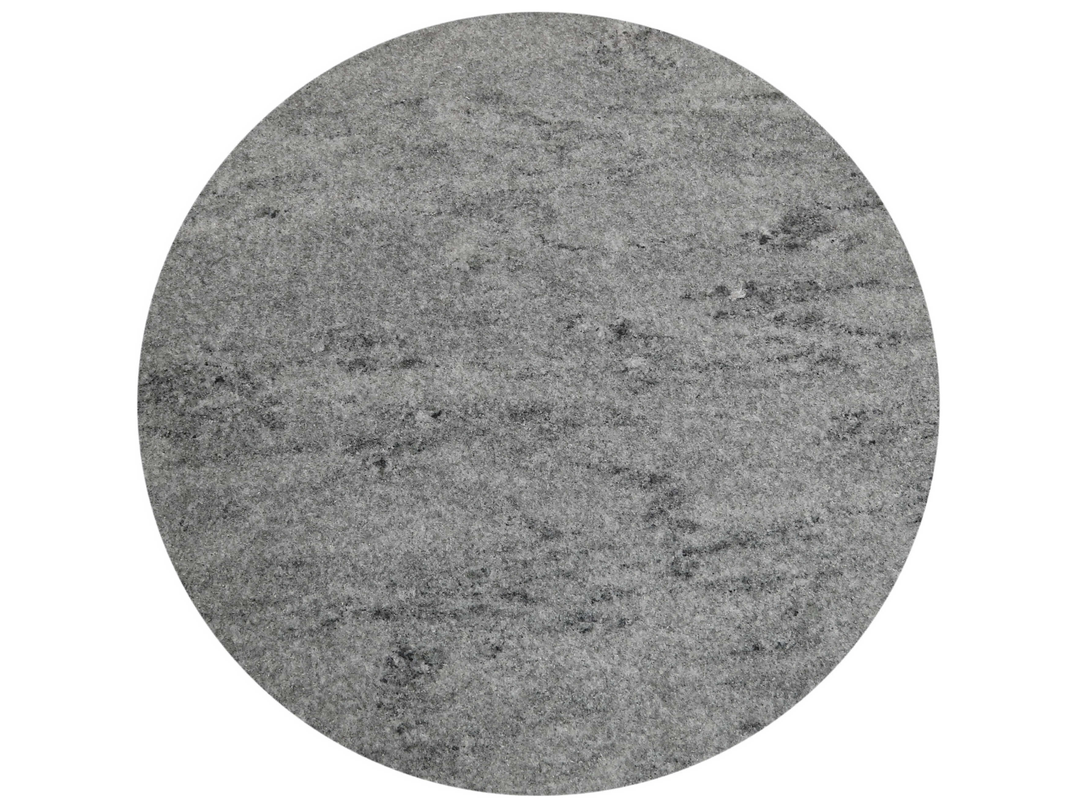 World Interiors Palm Desert Round Marble Walnut End Table