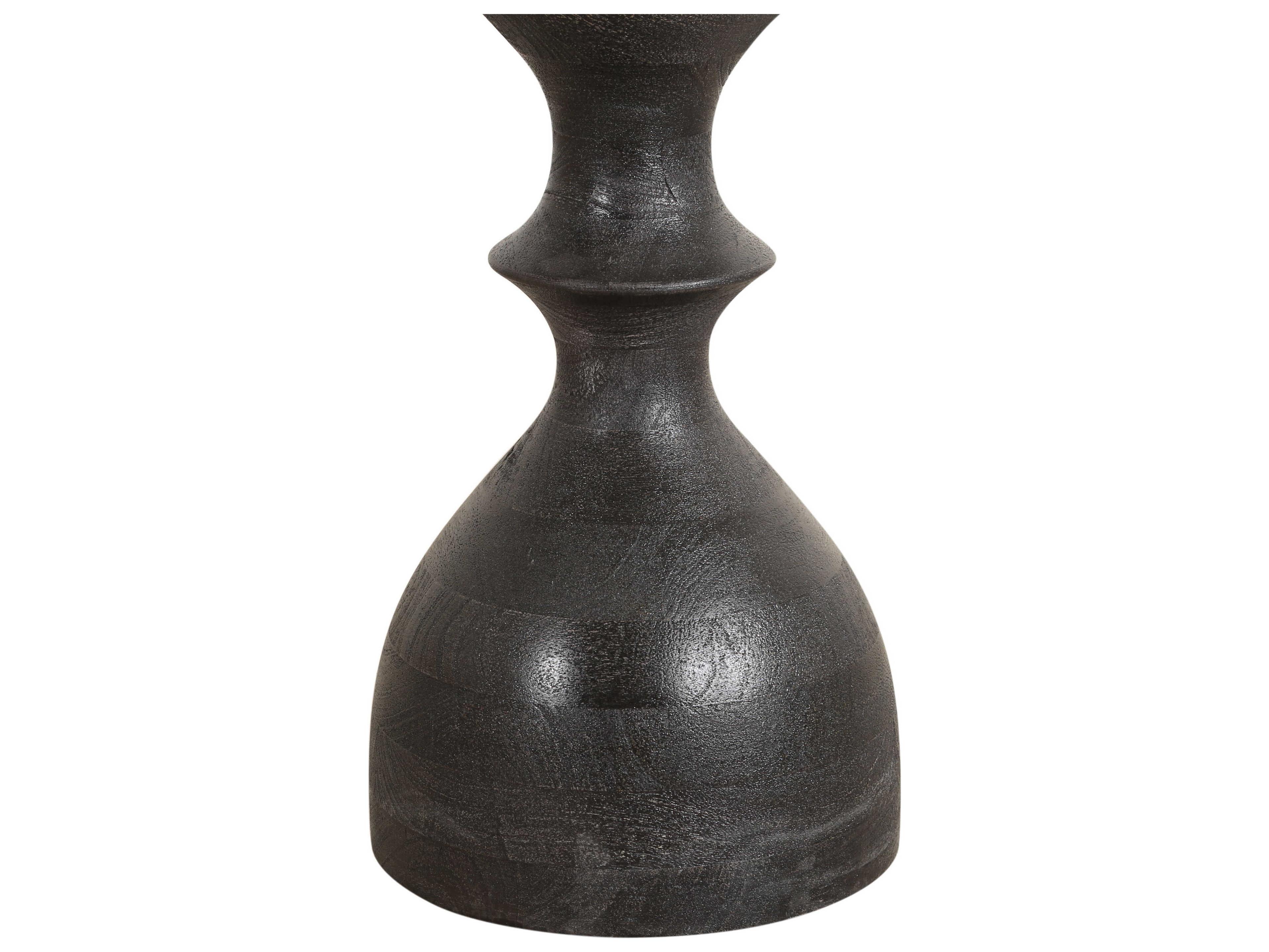 World Interiors Palm Desert Round Marble Walnut End Table