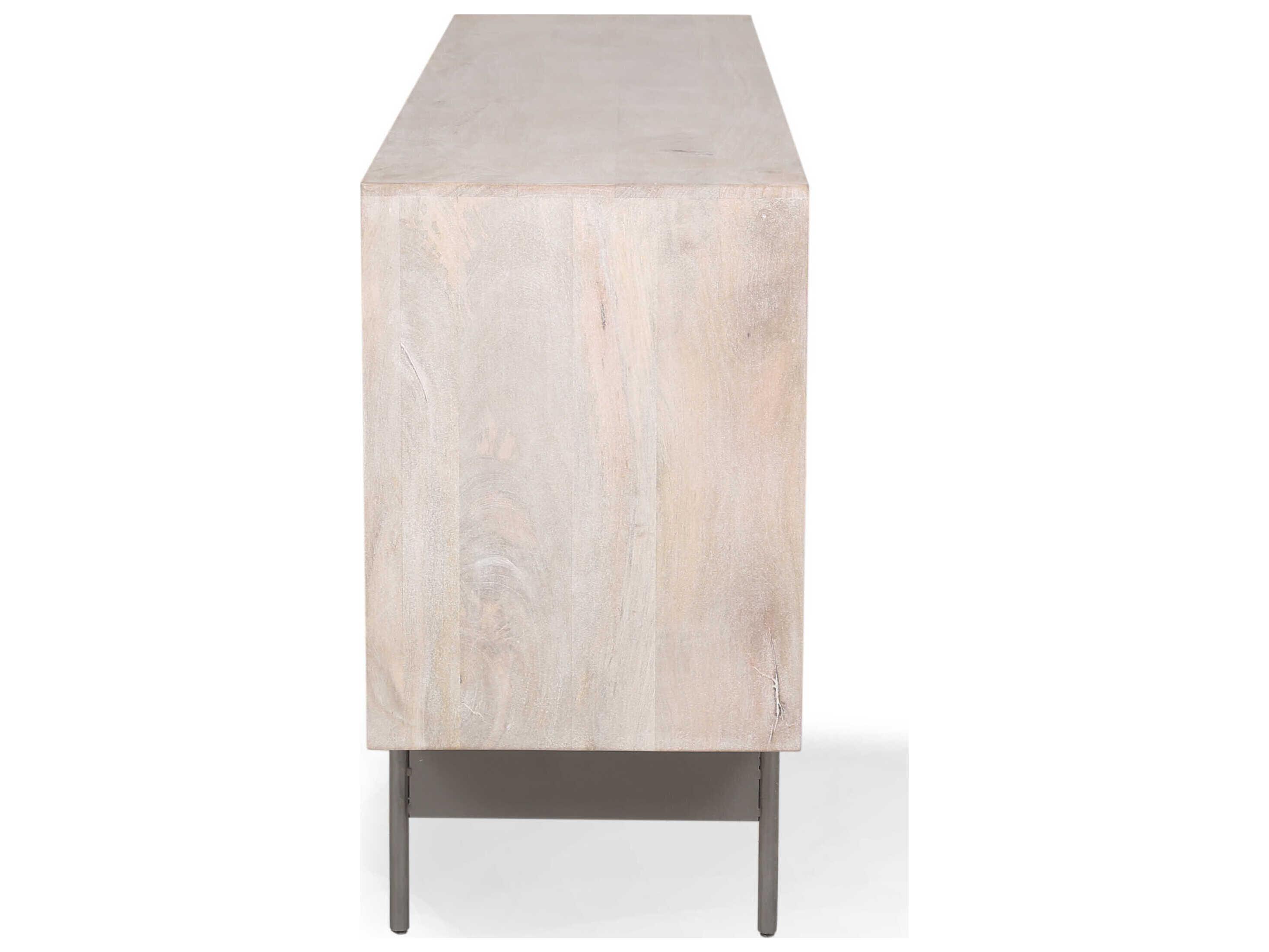 World Interiors Palm Desert 67" Mango Wood White Wash Sideboard