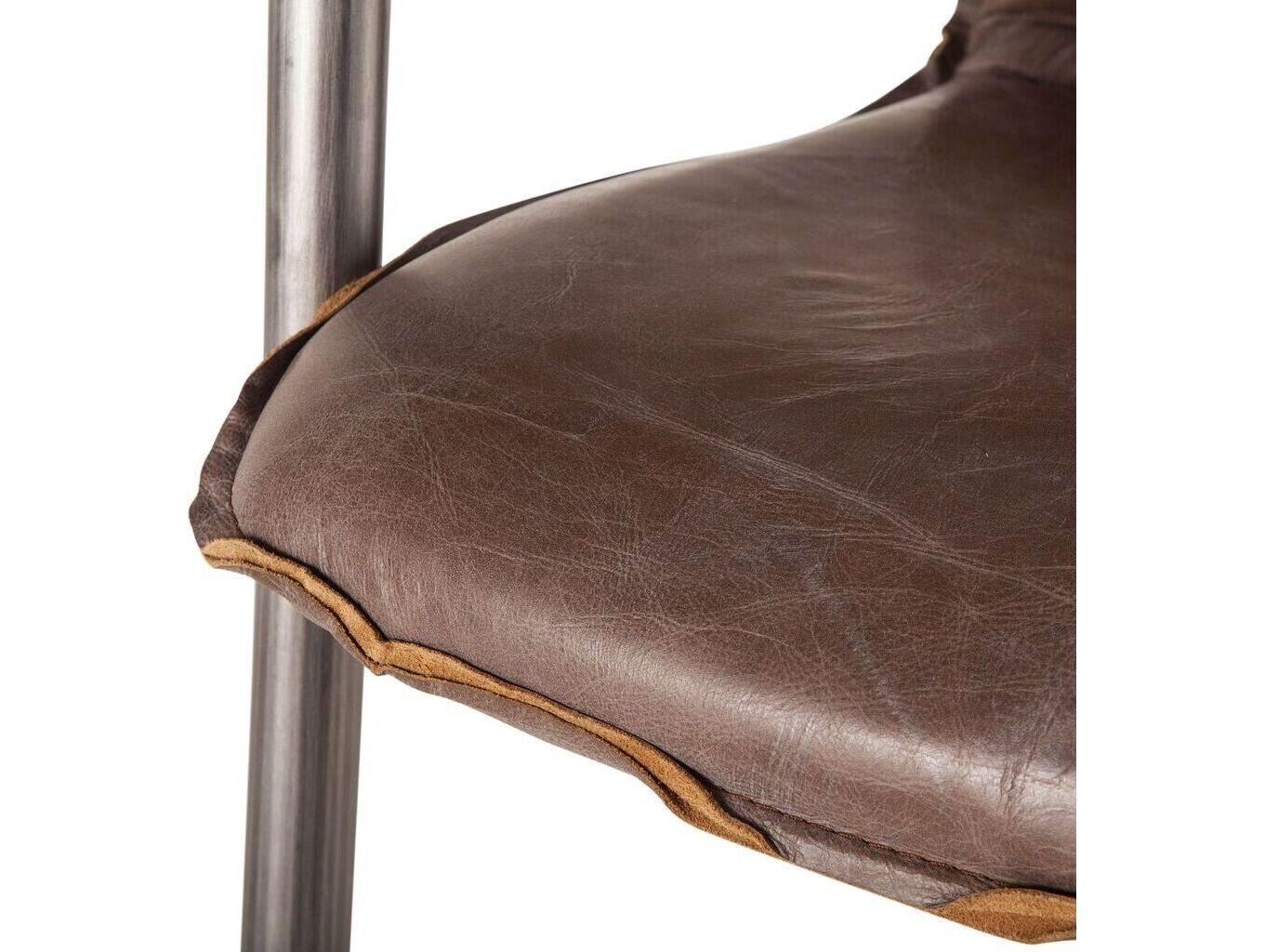 World Interiors Chiavari Brown Leather Arm Dining Chair
