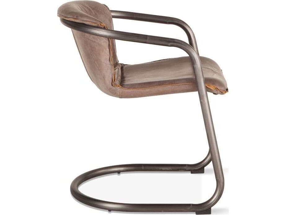 World Interiors Chiavari Brown Leather Arm Dining Chair