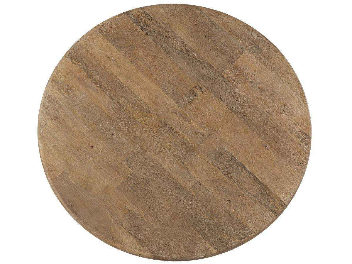 World Interiors Pengrove Round Wood Antique Oak Dining Table