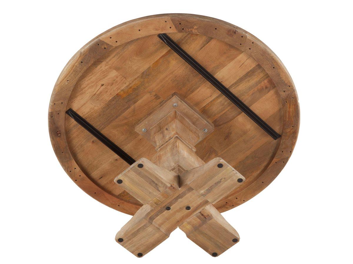 World Interiors Pengrove Round Wood Antique Oak Dining Table