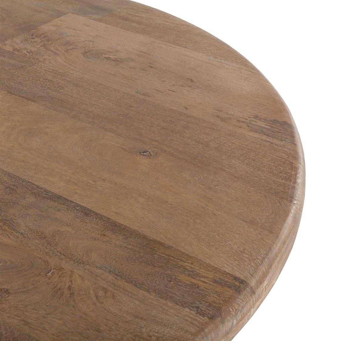 World Interiors Pengrove Round Wood Antique Oak Dining Table