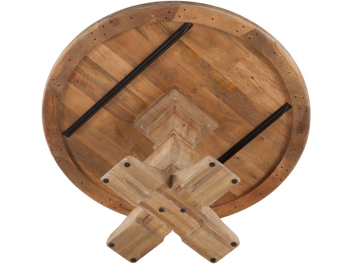 World Interiors Pengrove Round Wood Antique Oak Dining Table