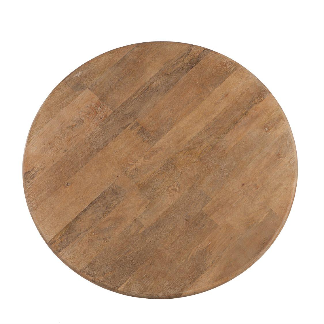 World Interiors Pengrove Round Wood Antique Oak Dining Table
