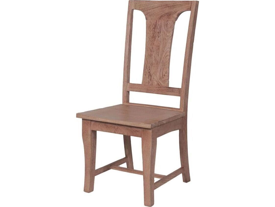 World Interiors Pengrove Oak Wood Brown Armless Dining Chair
