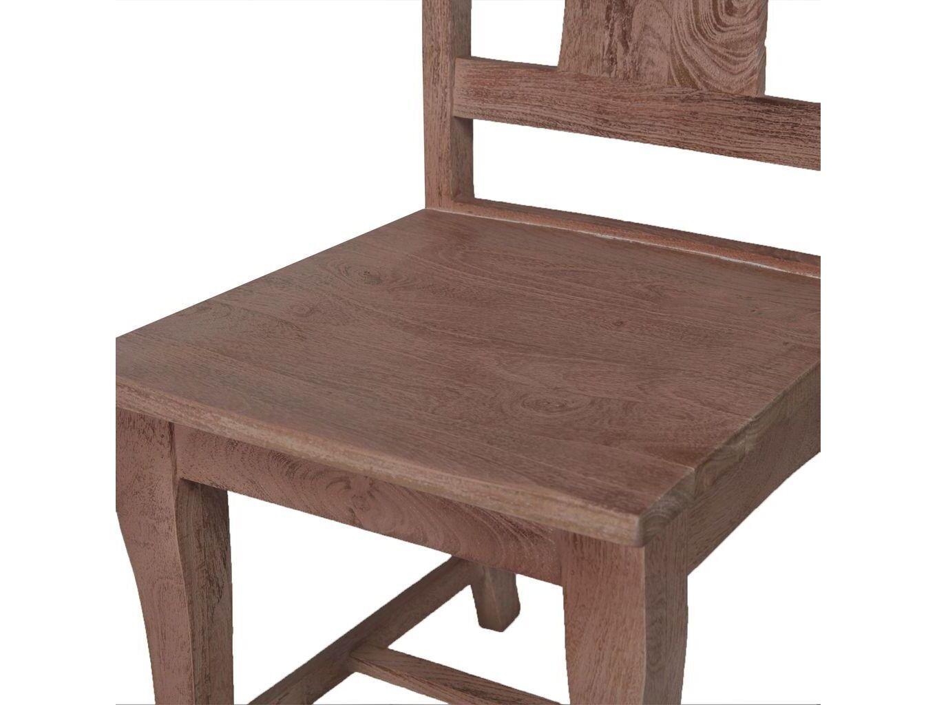 World Interiors Pengrove Oak Wood Brown Armless Dining Chair