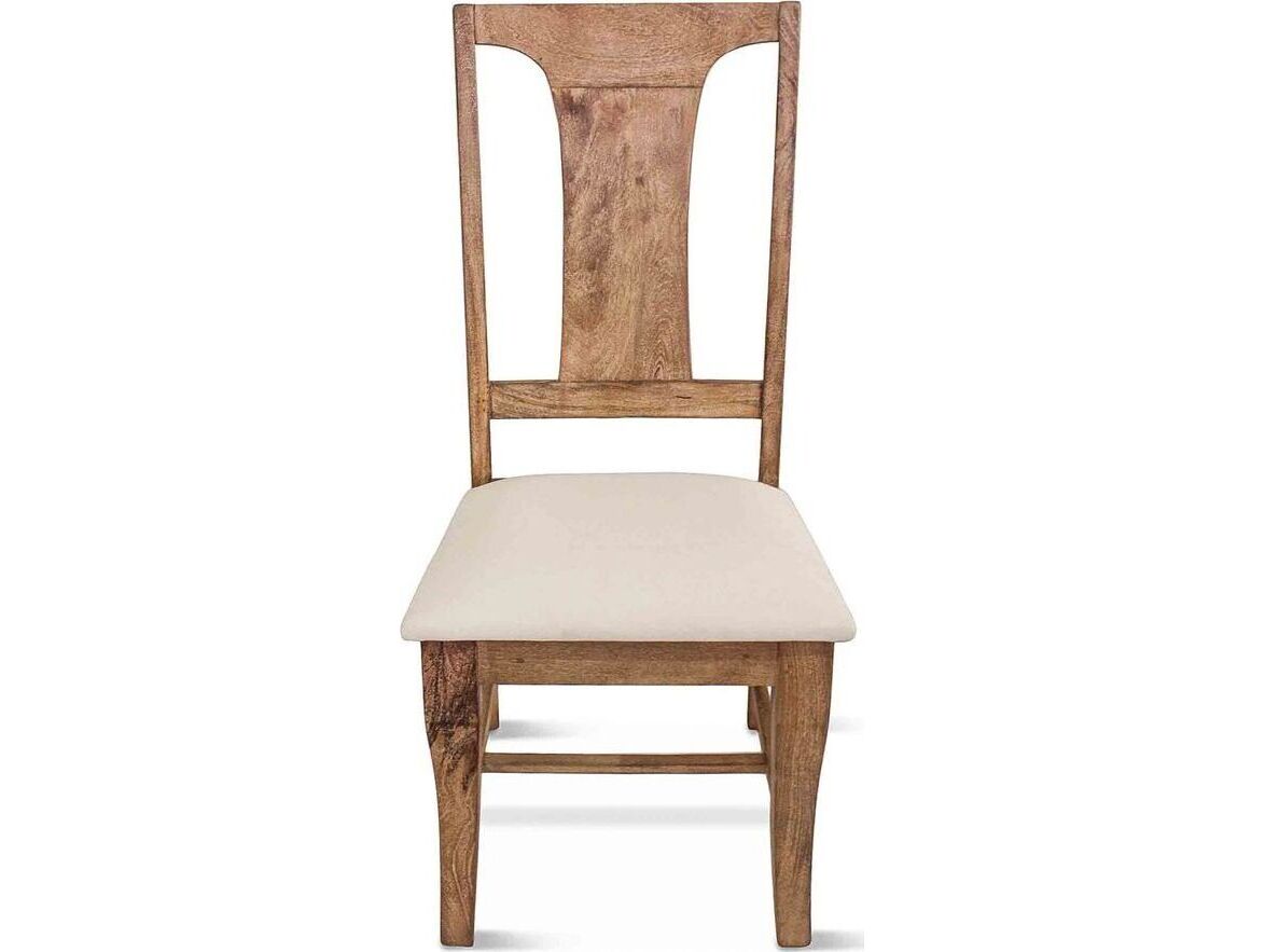 World Interiors Pengrove Oak Wood Brown Upholstered Armless Dining Chair