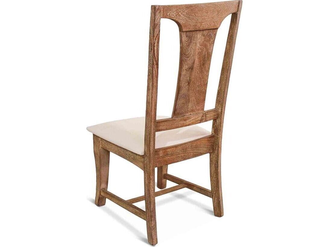 World Interiors Pengrove Oak Wood Brown Upholstered Armless Dining Chair