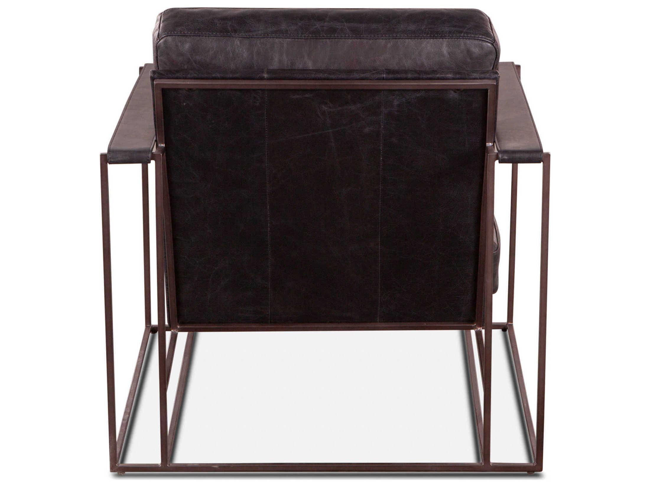 World Interiors Portlando Black Leather Accent Chair