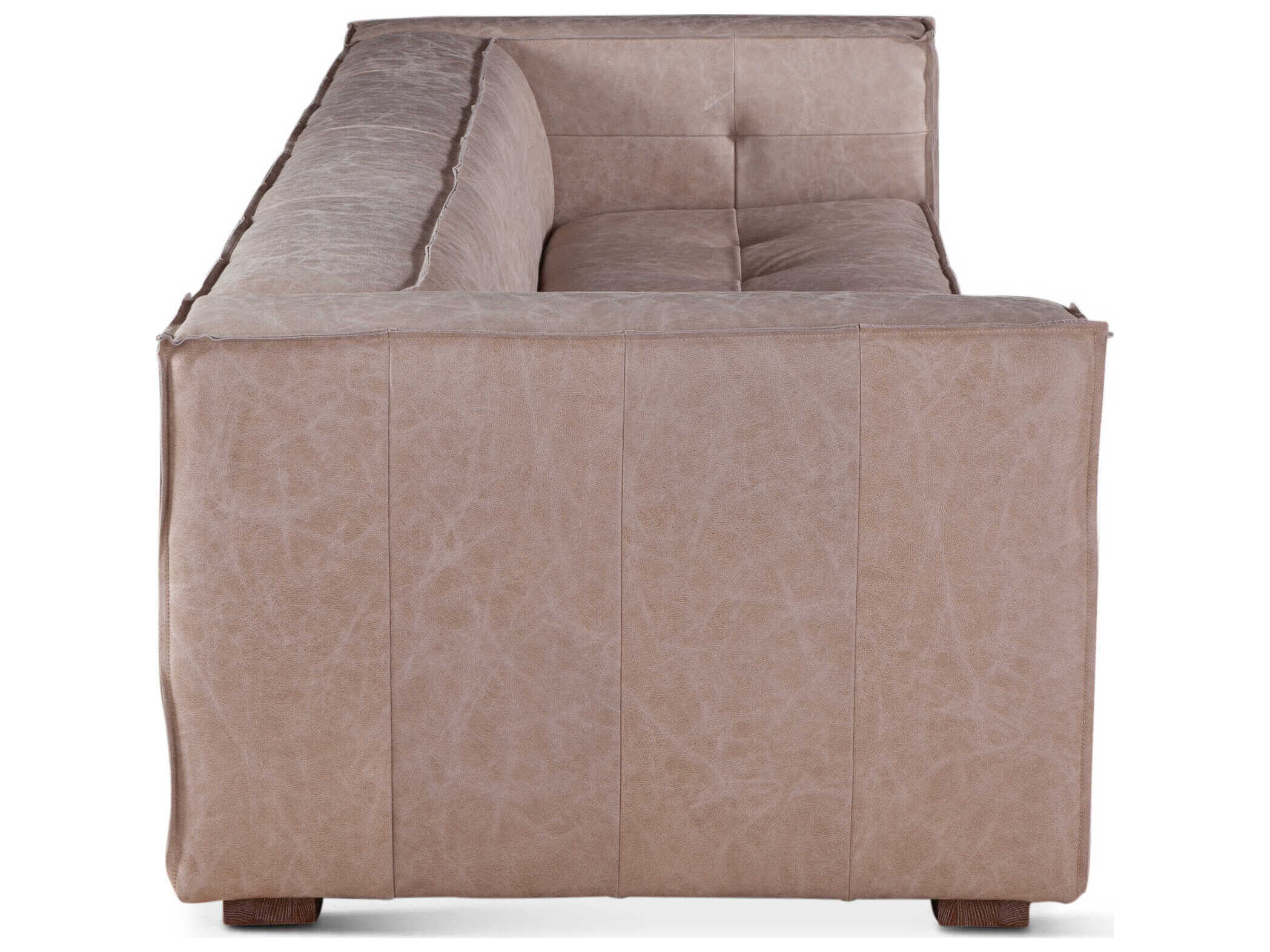 World Interiors Portia Italian Cream Beige Leather Sofa