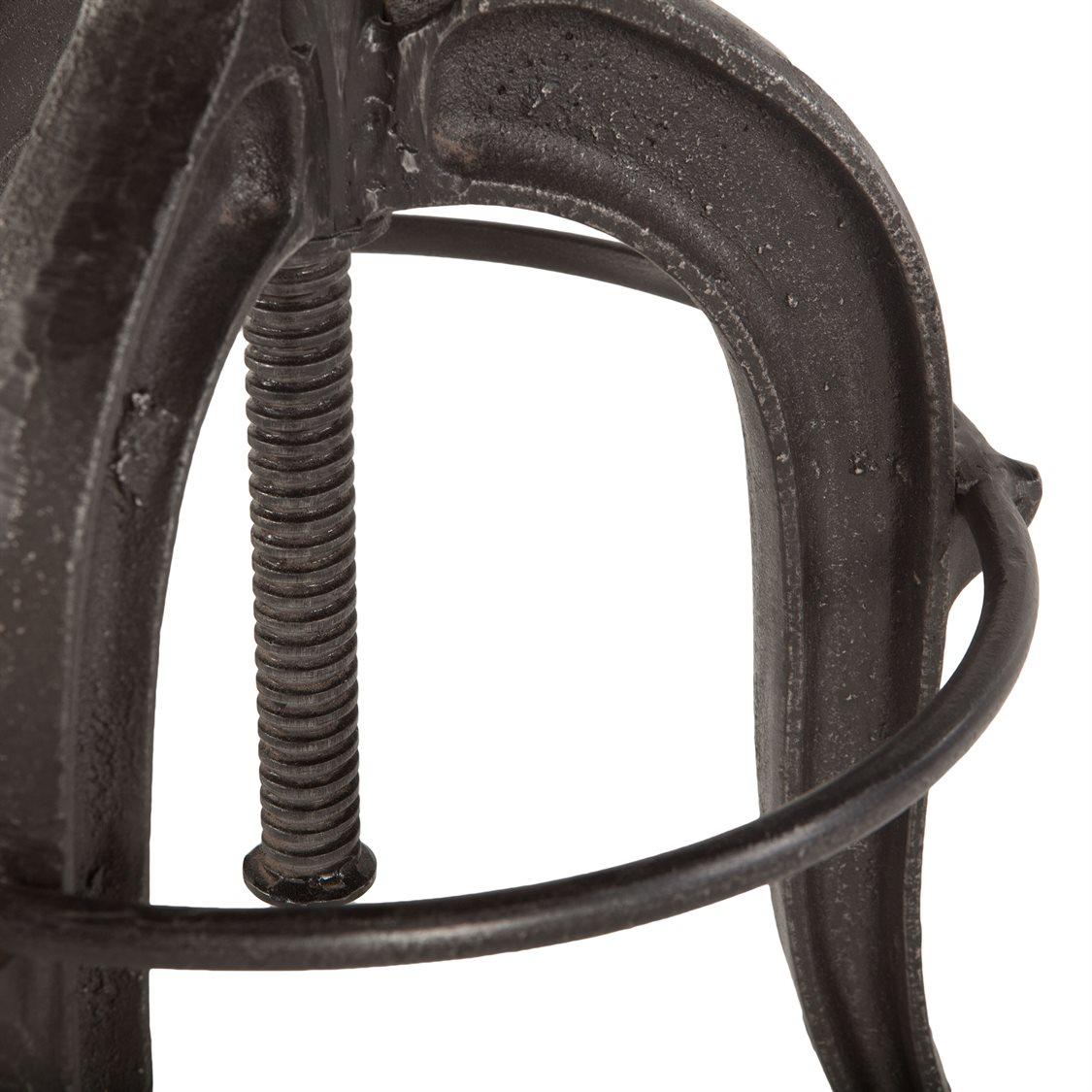 World Interiors Paxton Adjustable Teak Wood Walnut Bar Stool