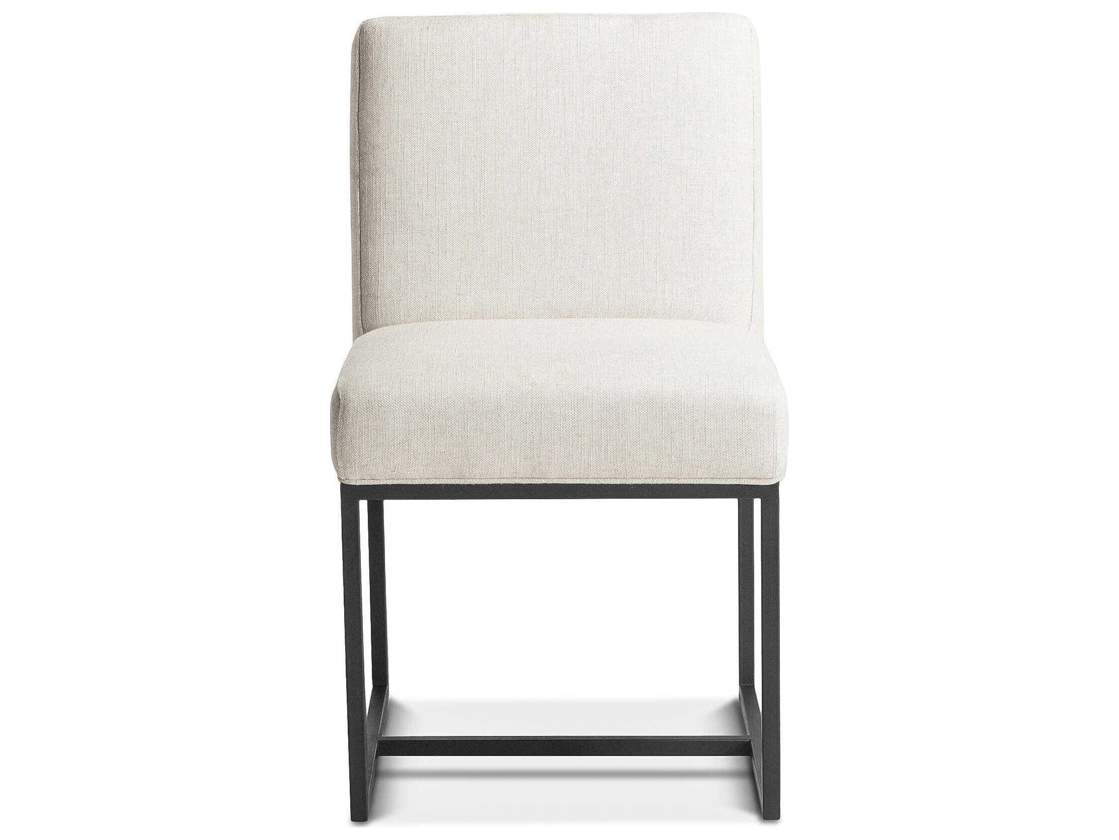 World Interiors Rebel Birch Wood White Upholstered Armless Dining Chair
