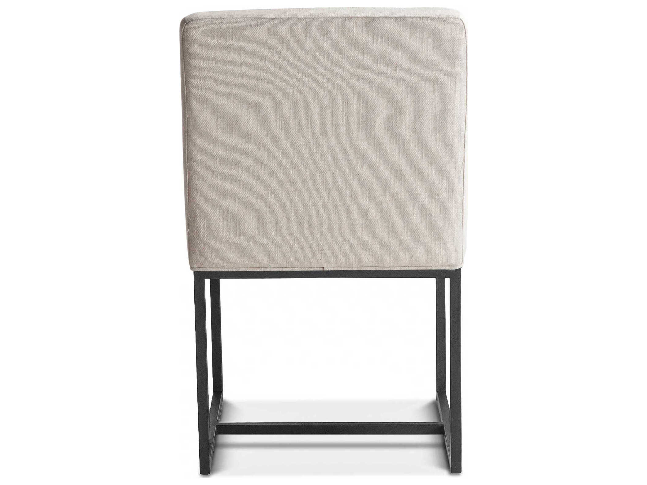 World Interiors Rebel Birch Wood White Upholstered Armless Dining Chair