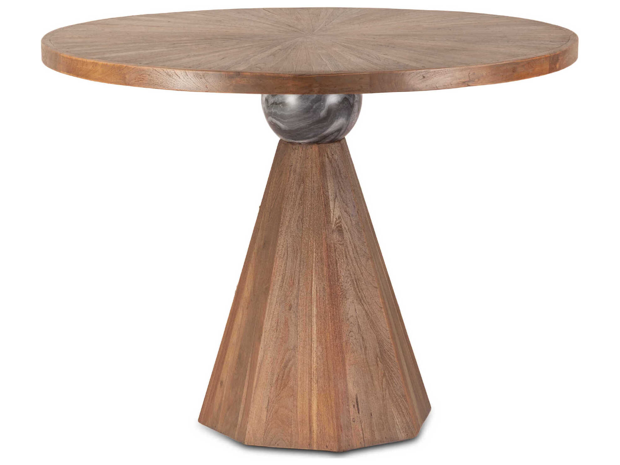 World Interiors Rustic Revival Round Wood Dining Table