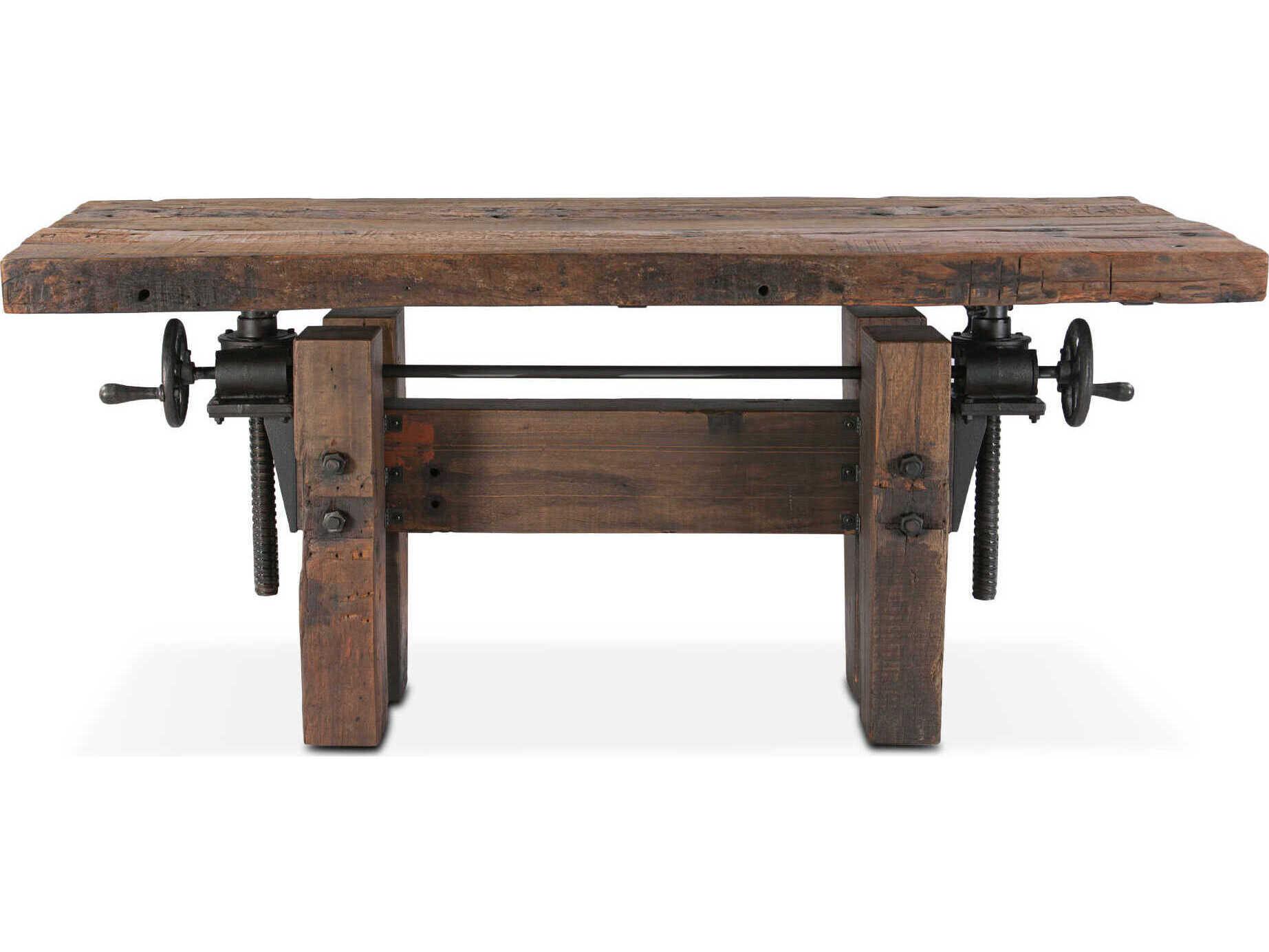 World Interiors Rustic Revival Rectangular Wood Natural Dining Table