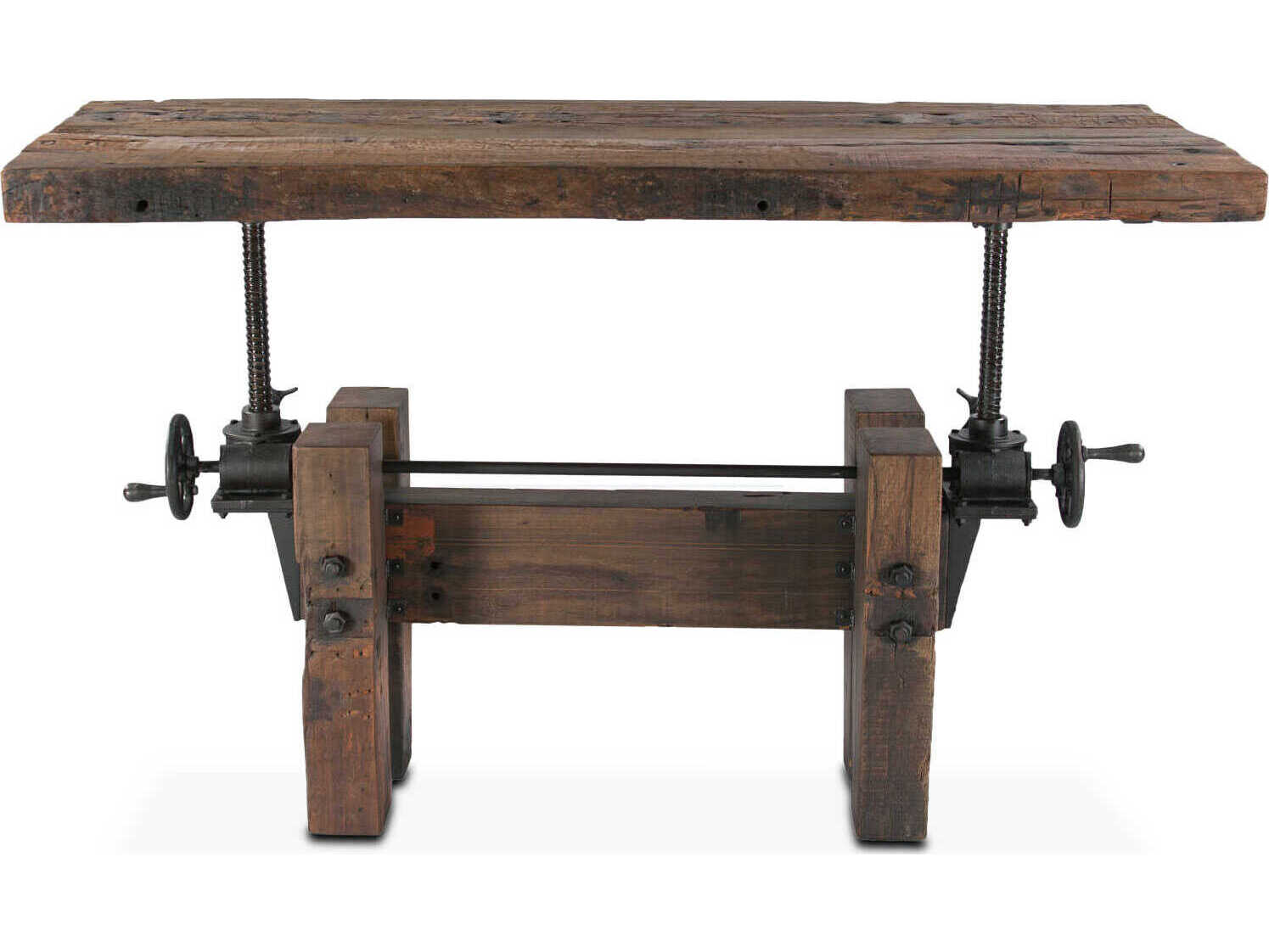 World Interiors Rustic Revival Rectangular Wood Natural Dining Table