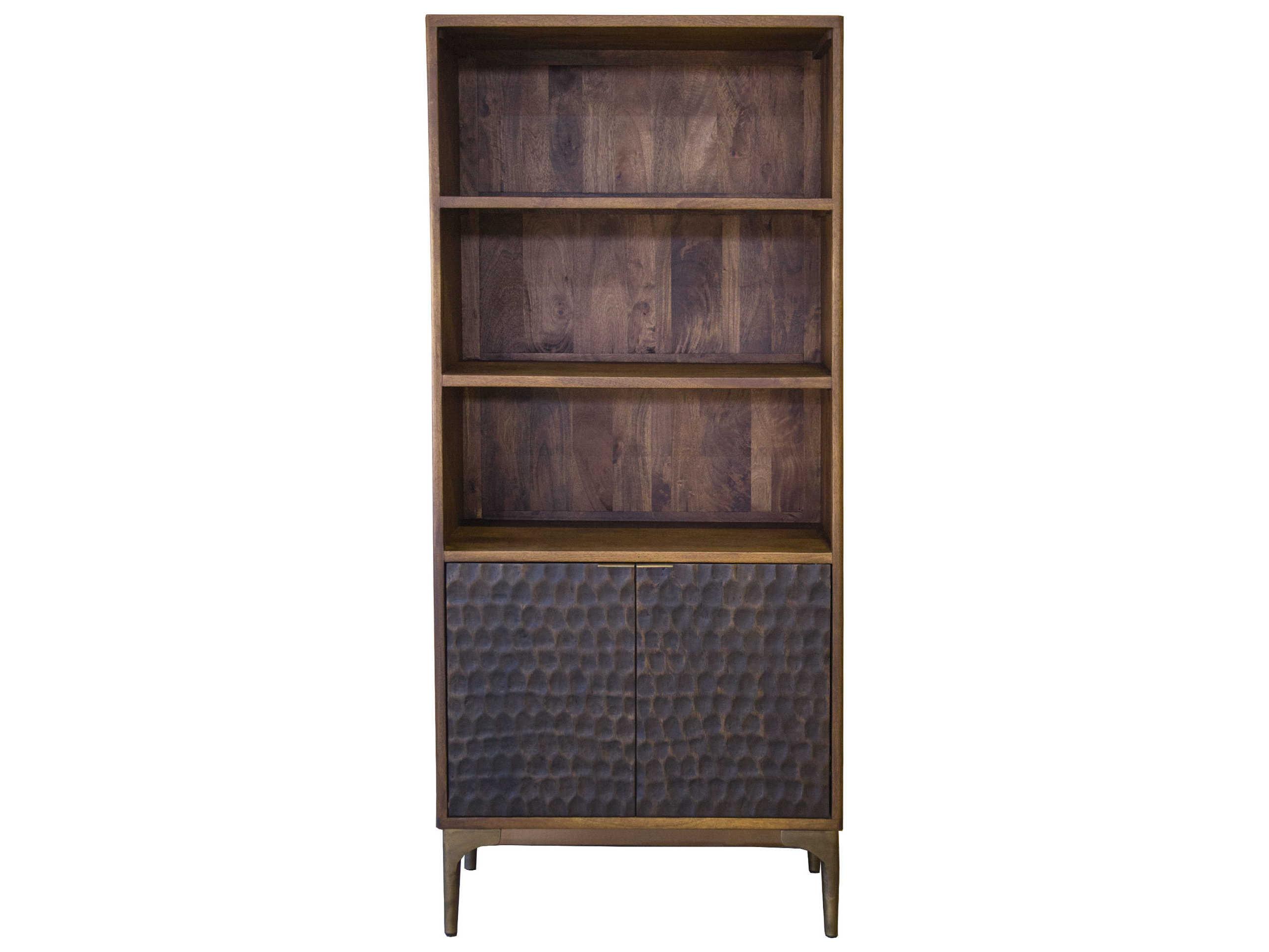 World Interiors Vallarta Two Tone Bronze Bookcase