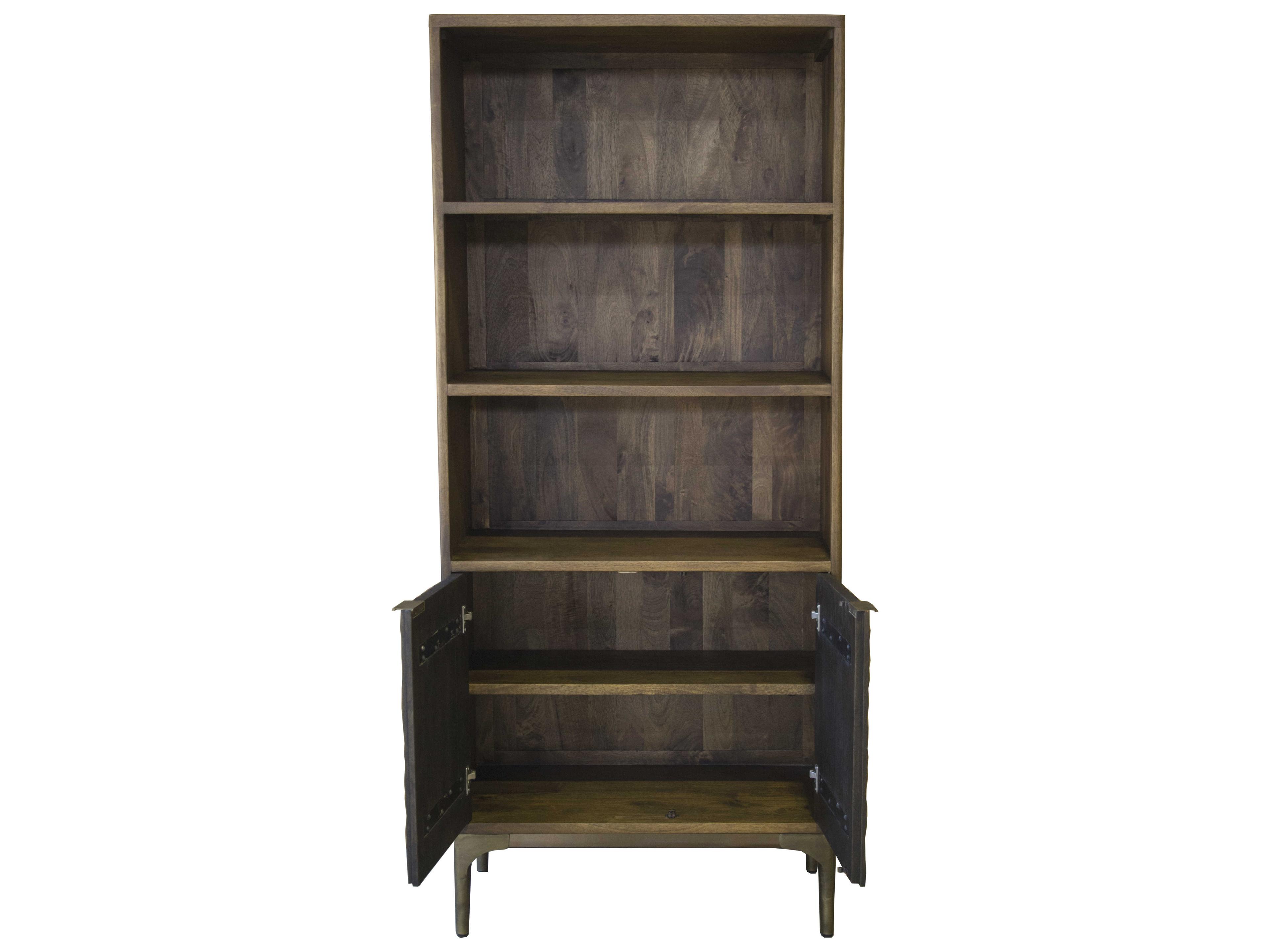 World Interiors Vallarta Two Tone Bronze Bookcase