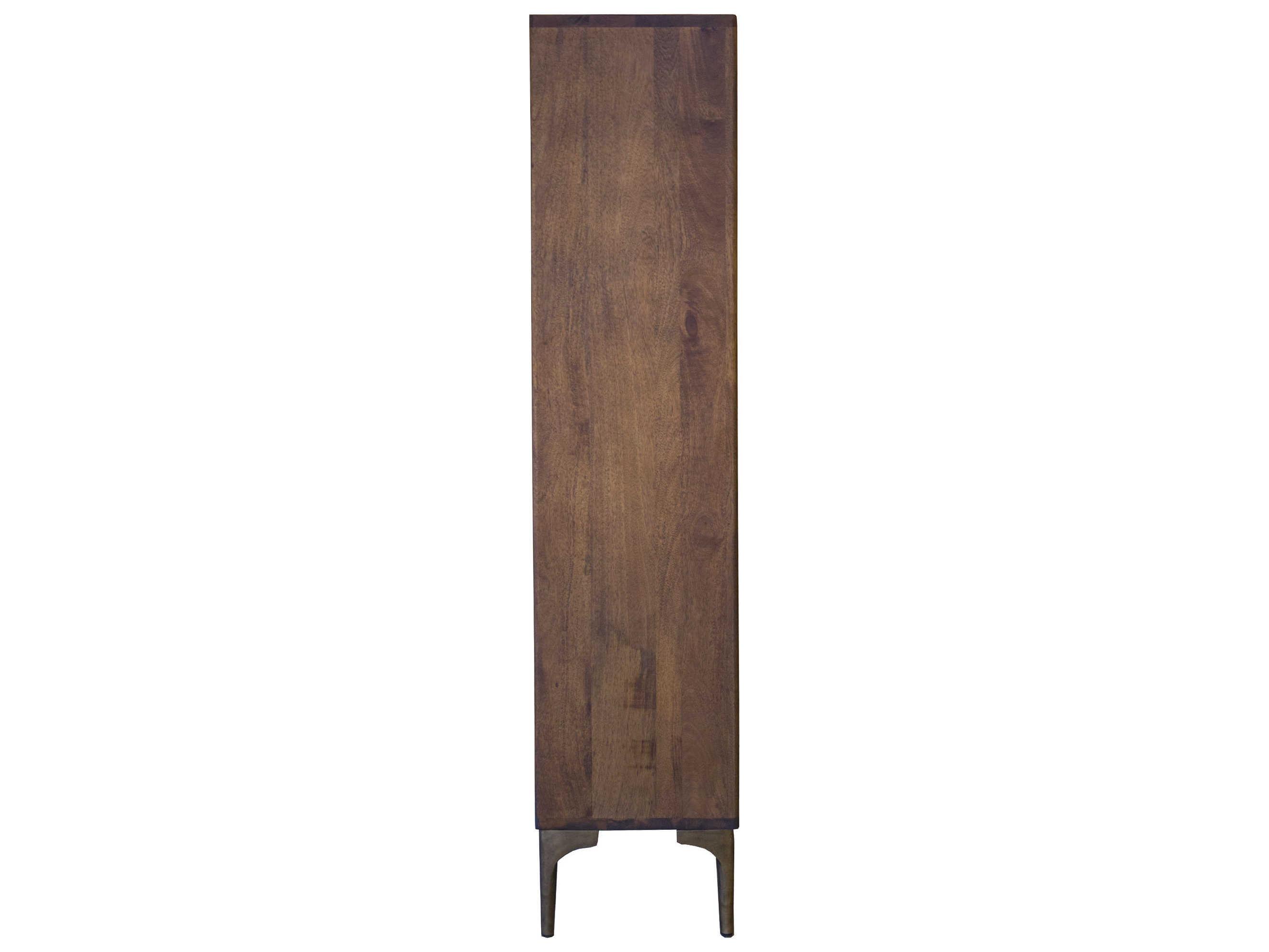 World Interiors Vallarta Two Tone Bronze Bookcase