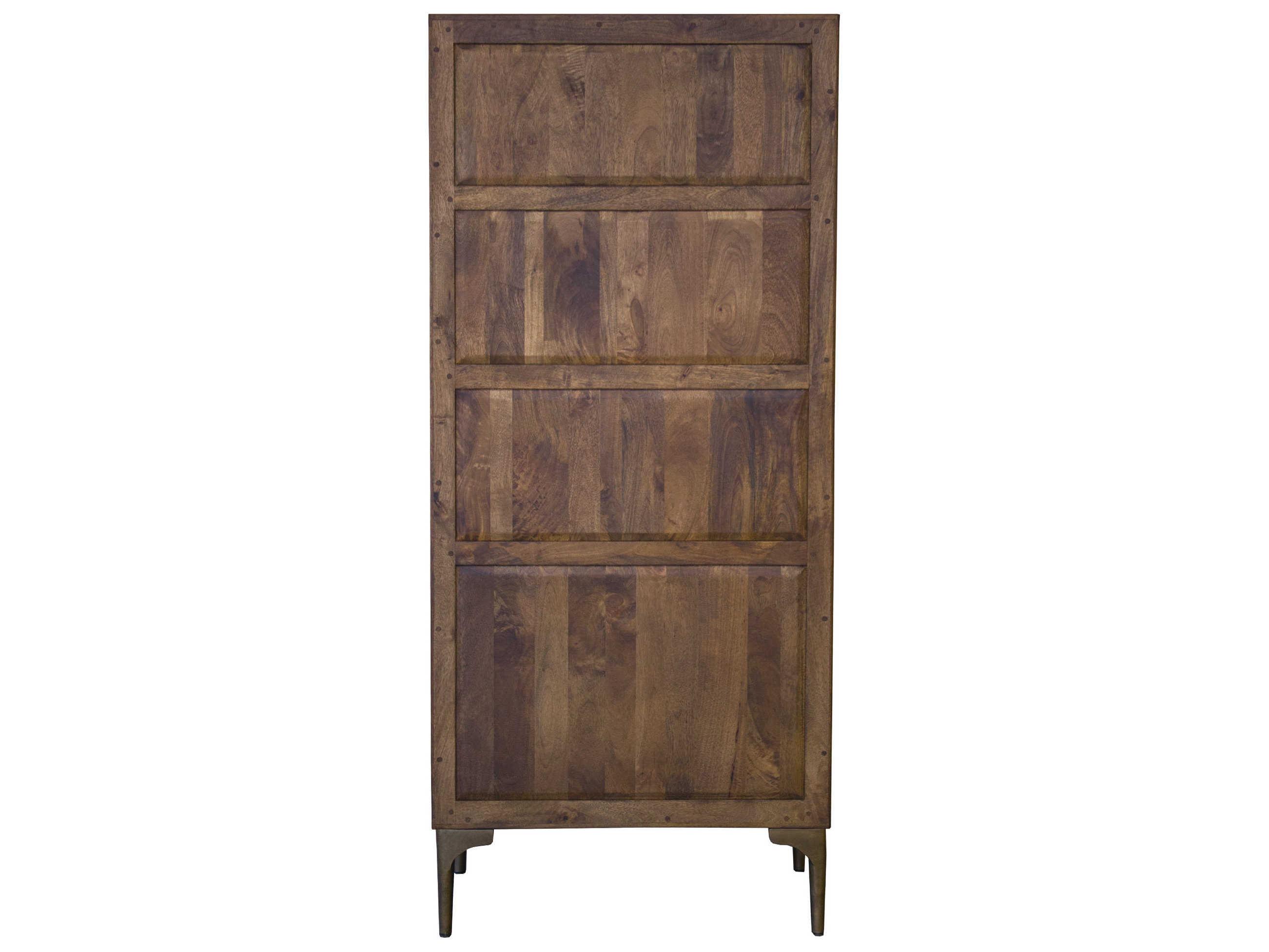 World Interiors Vallarta Two Tone Bronze Bookcase