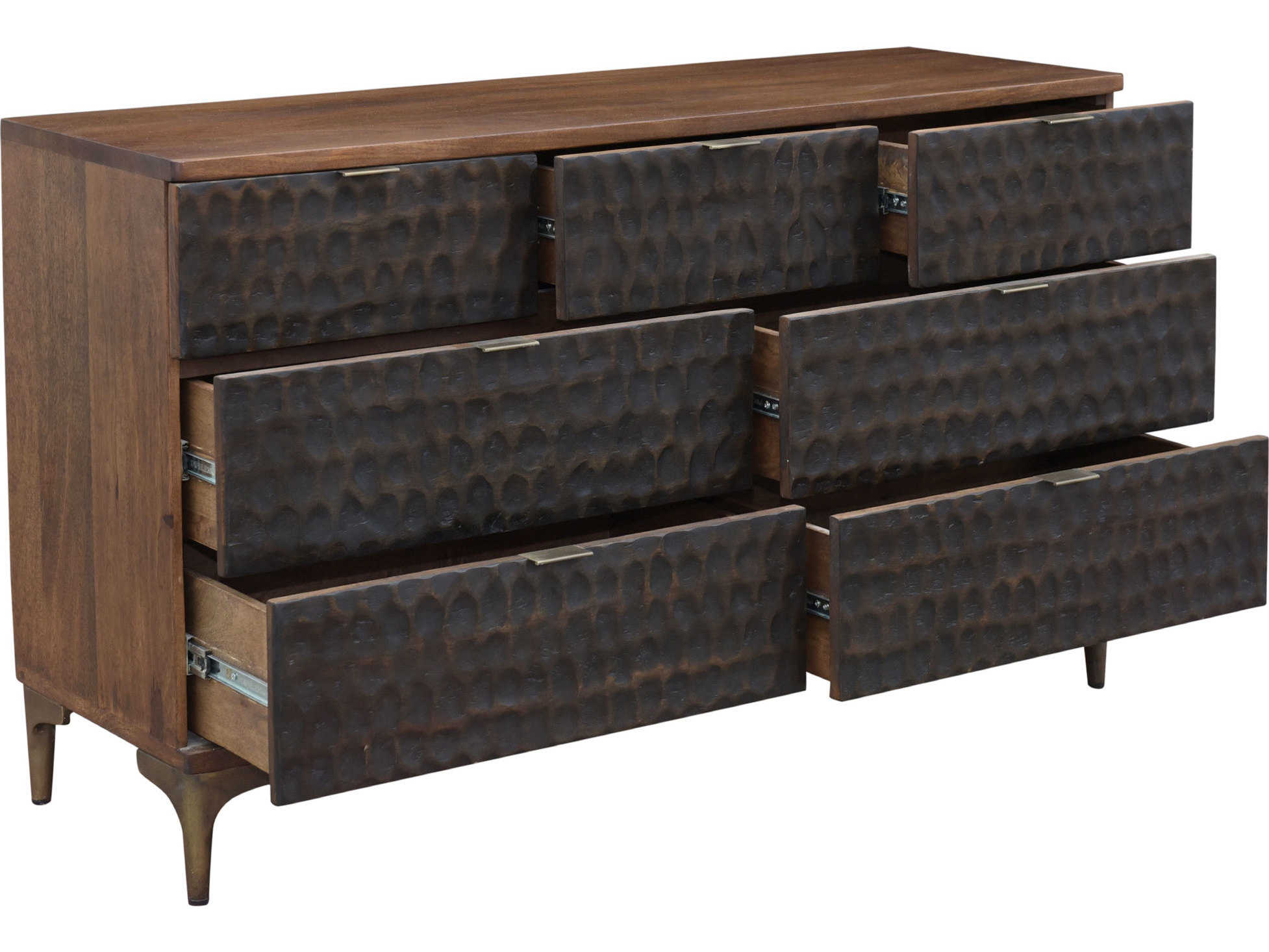 World Interiors Vallarta 7-Drawers Brown Double Dresser