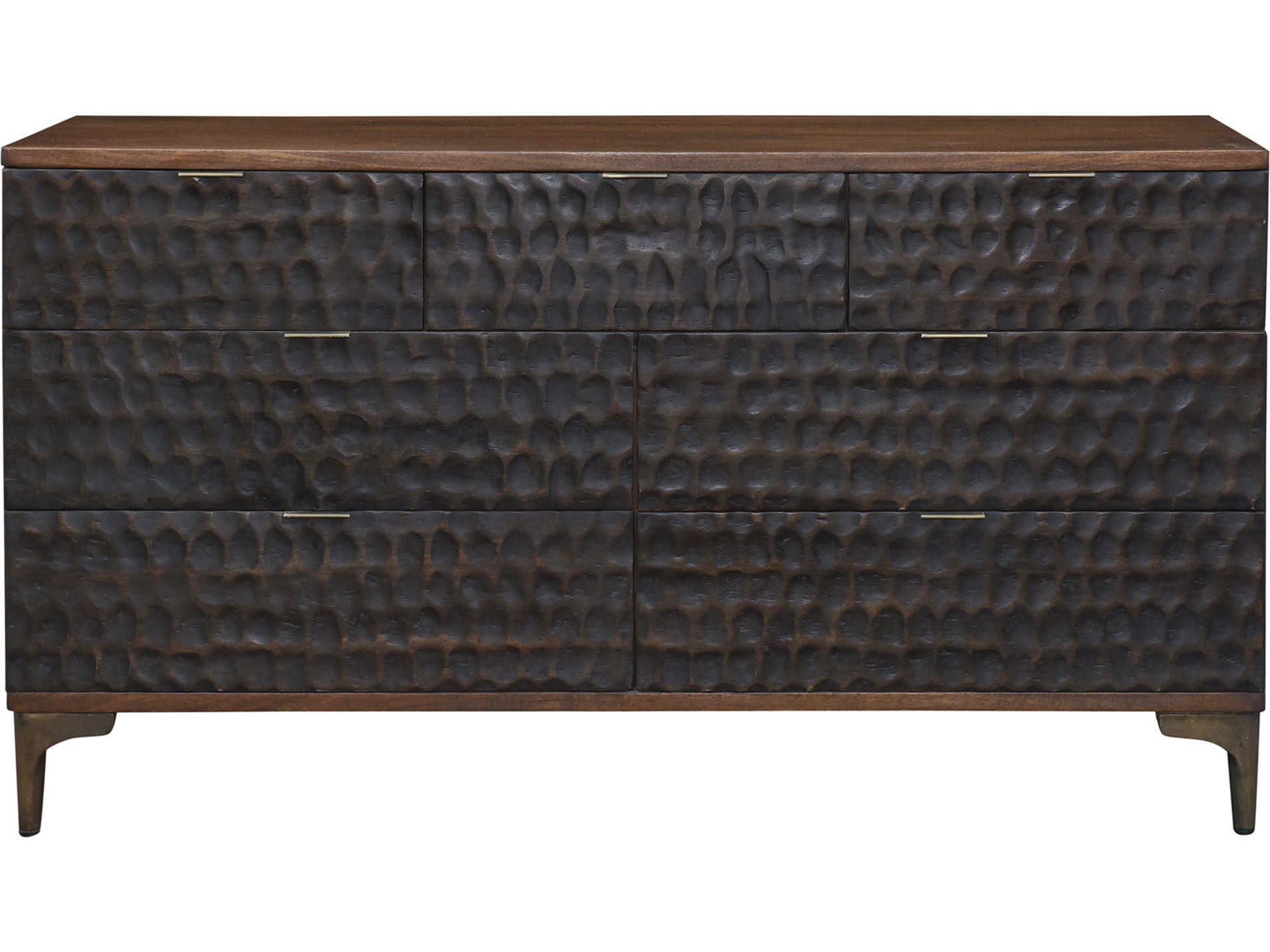 World Interiors Vallarta 7-Drawers Brown Double Dresser