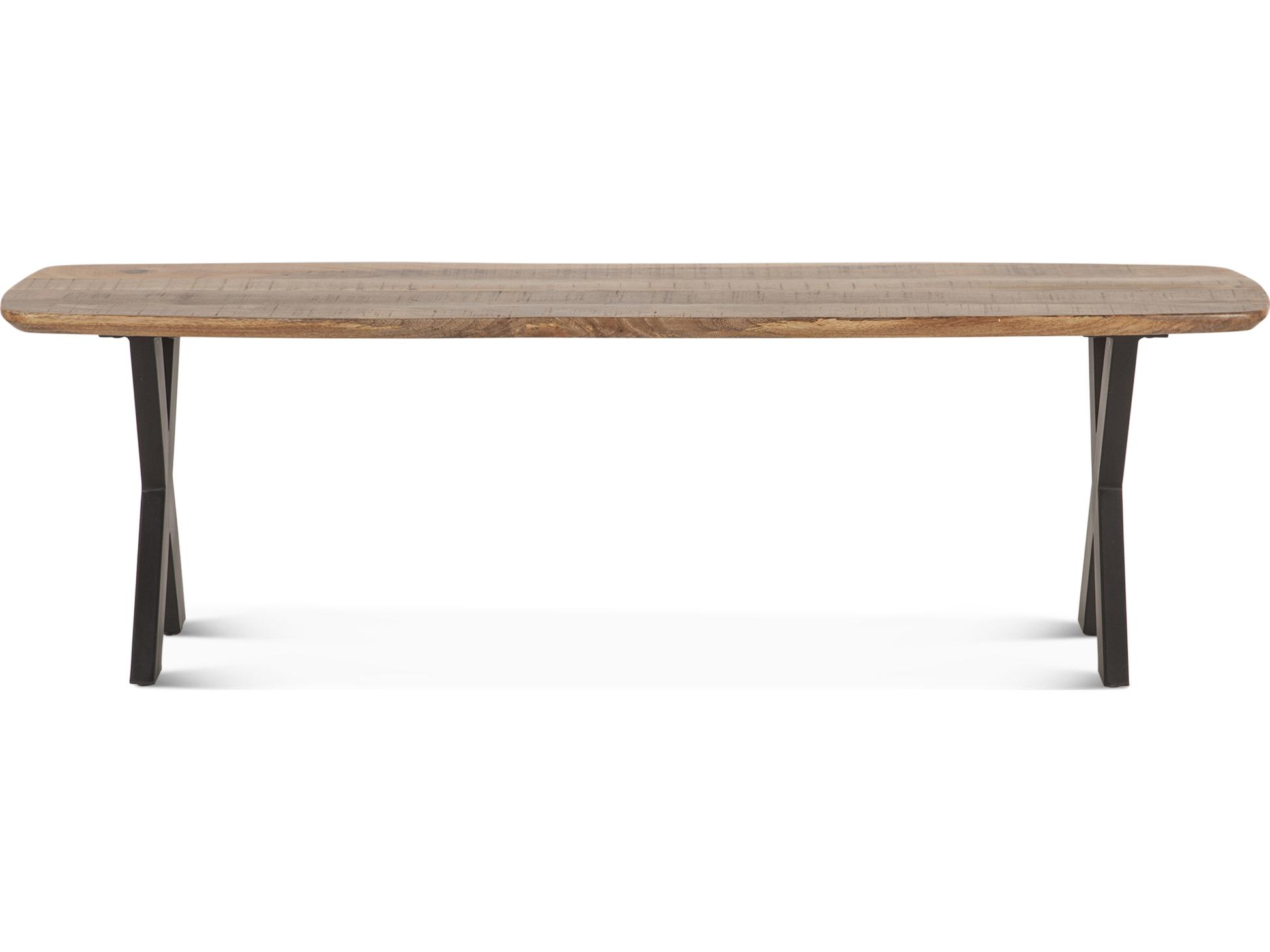 World Interiors Santa Margherita Matte Black Brown Accent Bench