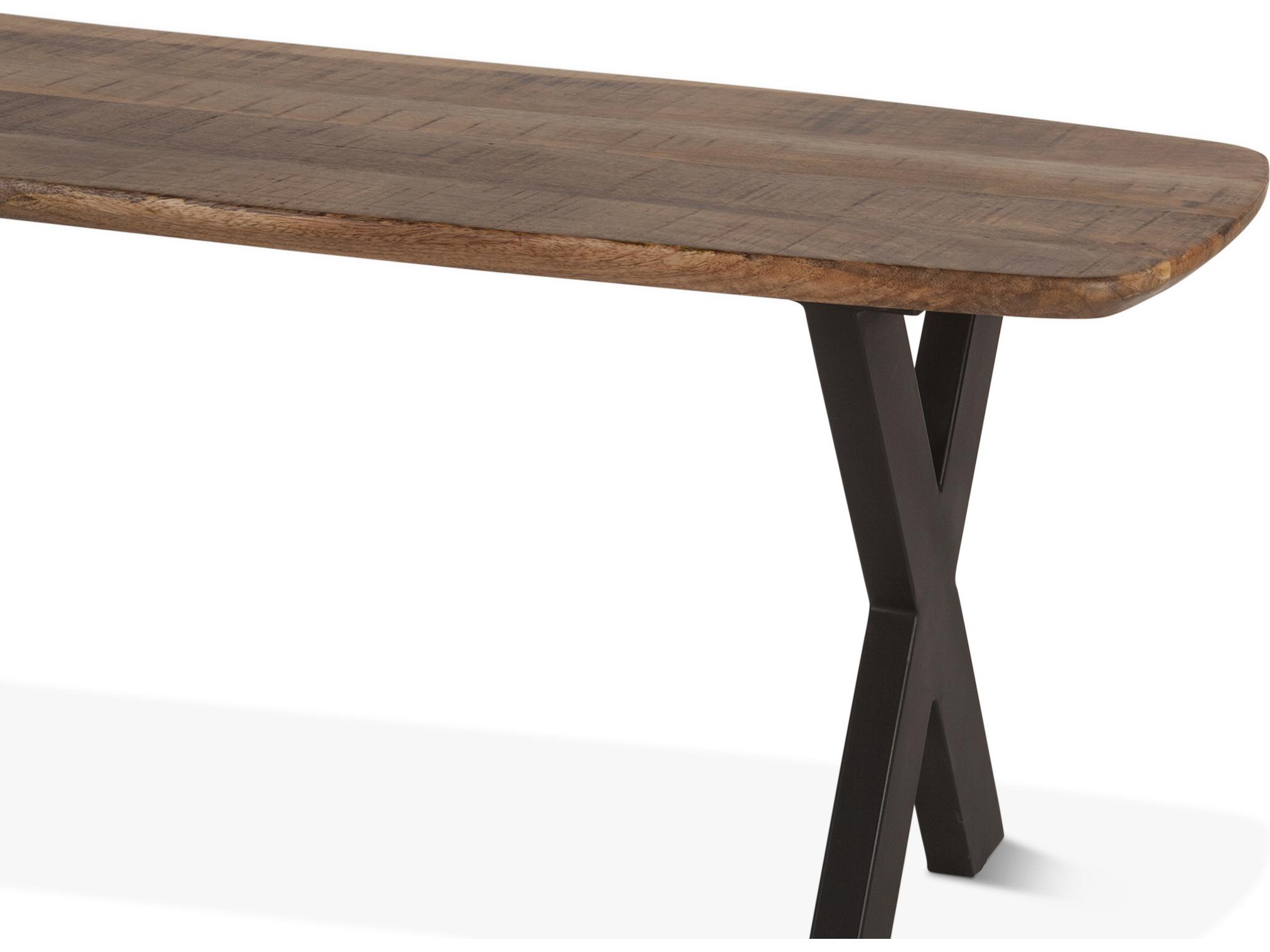 World Interiors Santa Margherita Matte Black Brown Accent Bench