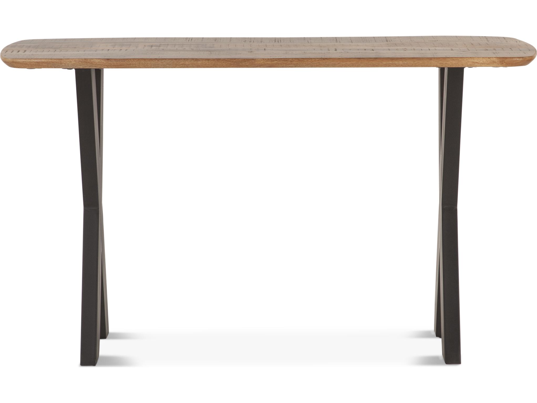 World Interiors Santa Margherita Rectangular Wood Matte Black Console Table