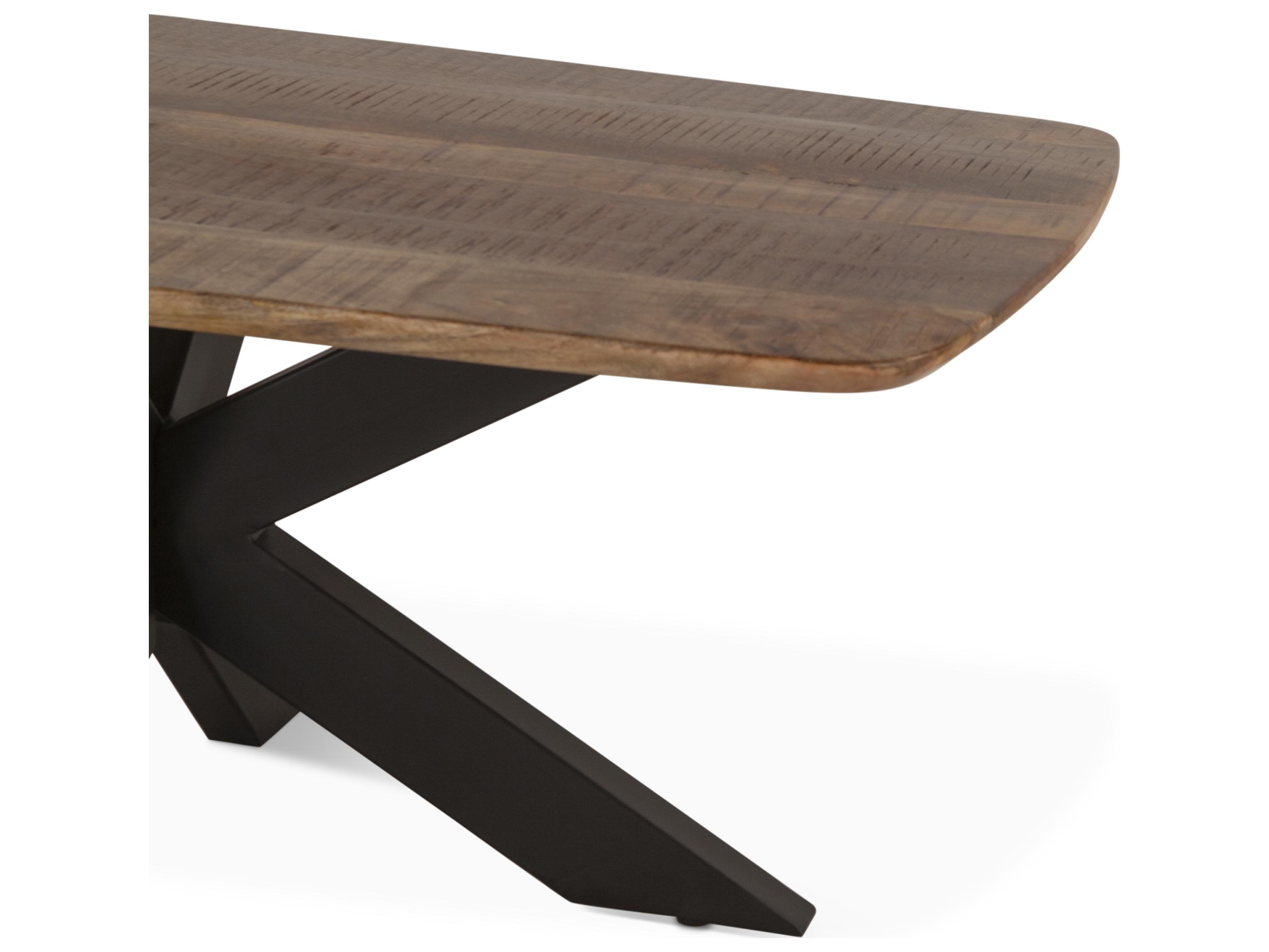 World Interiors Santa Margherita Rectangular Wood Matte Black Coffee Table