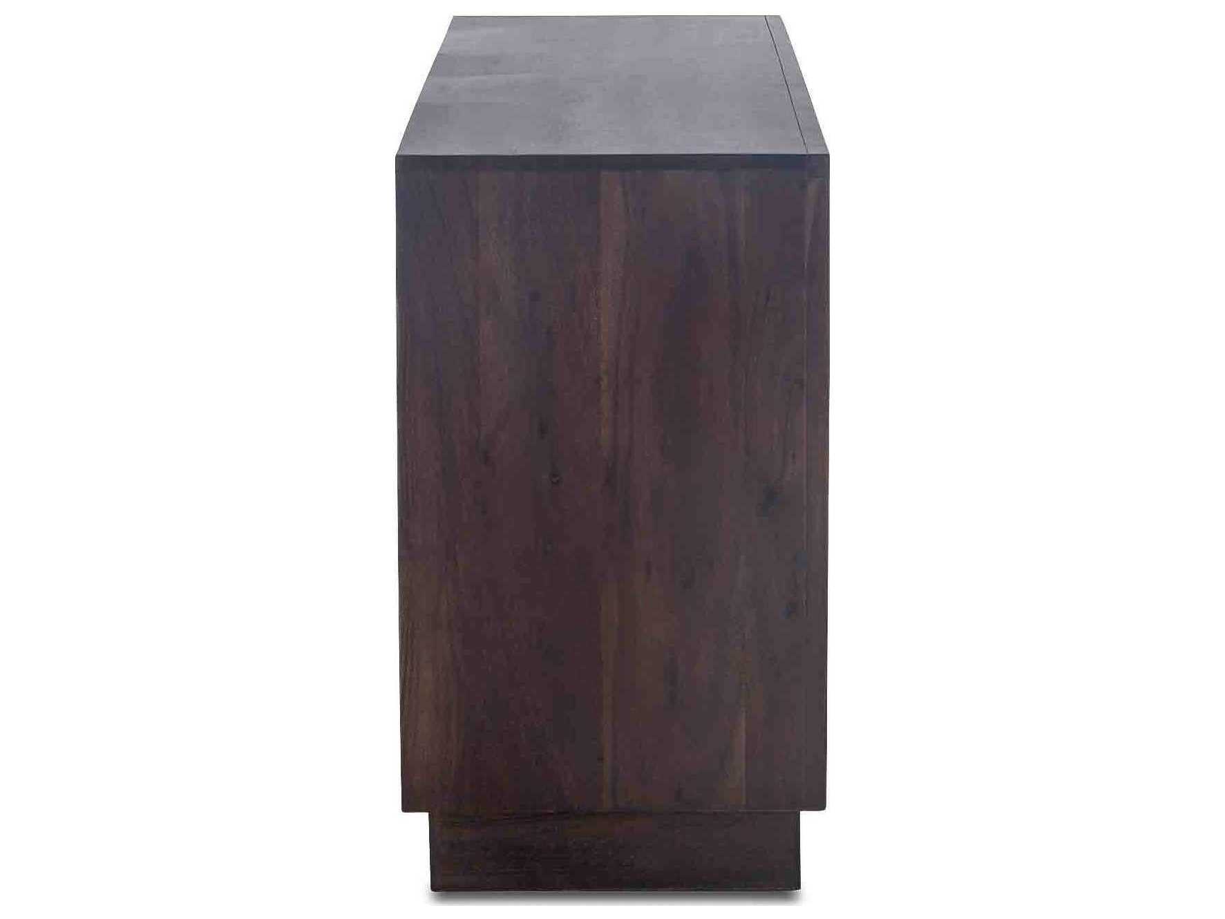 World Interiors Palermo 4-Drawers Brown Acacia Wood Double Dresser