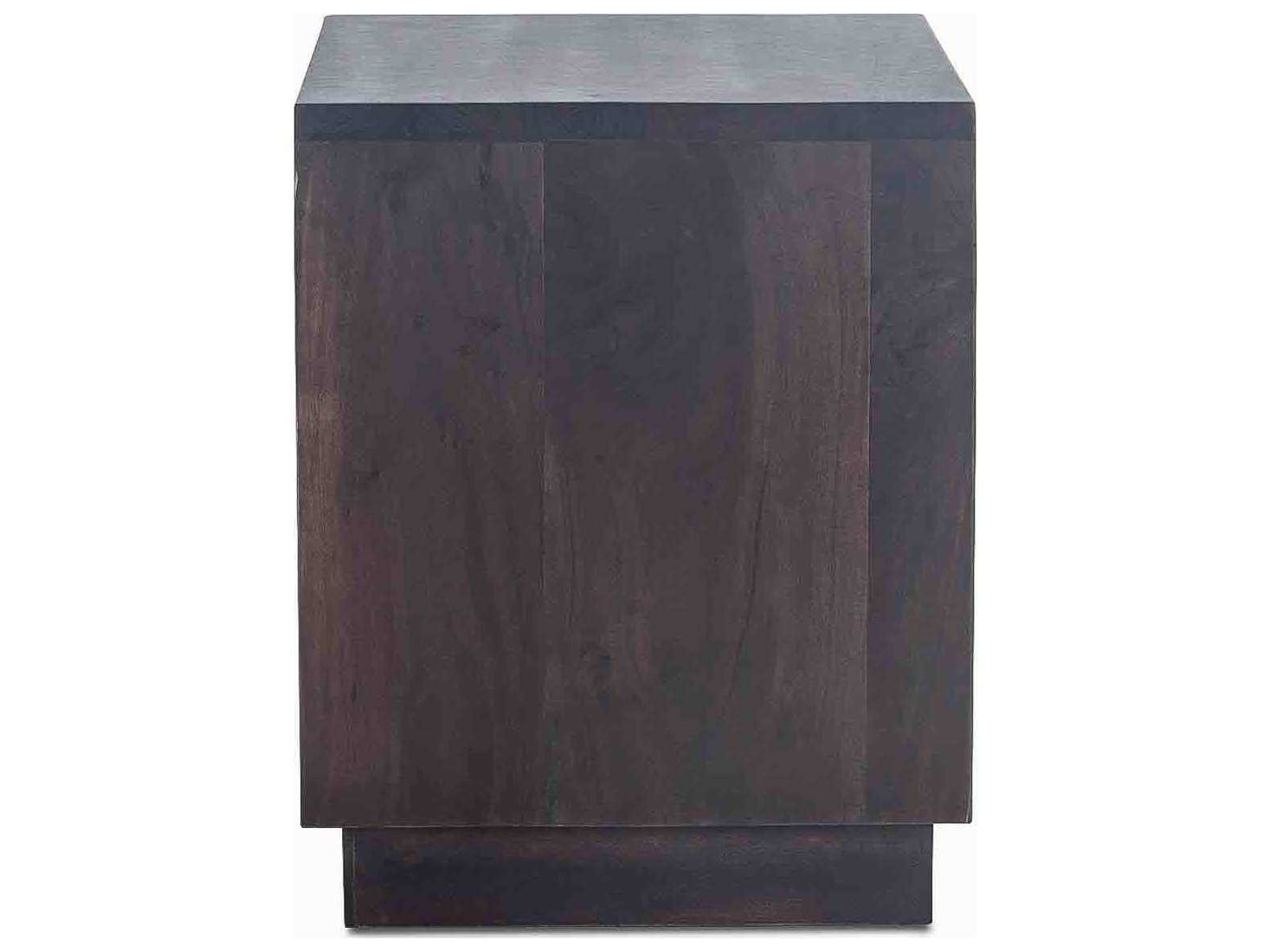 World Interiors Palermo 1-Drawer Brown Acacia Wood Chest Nightstand