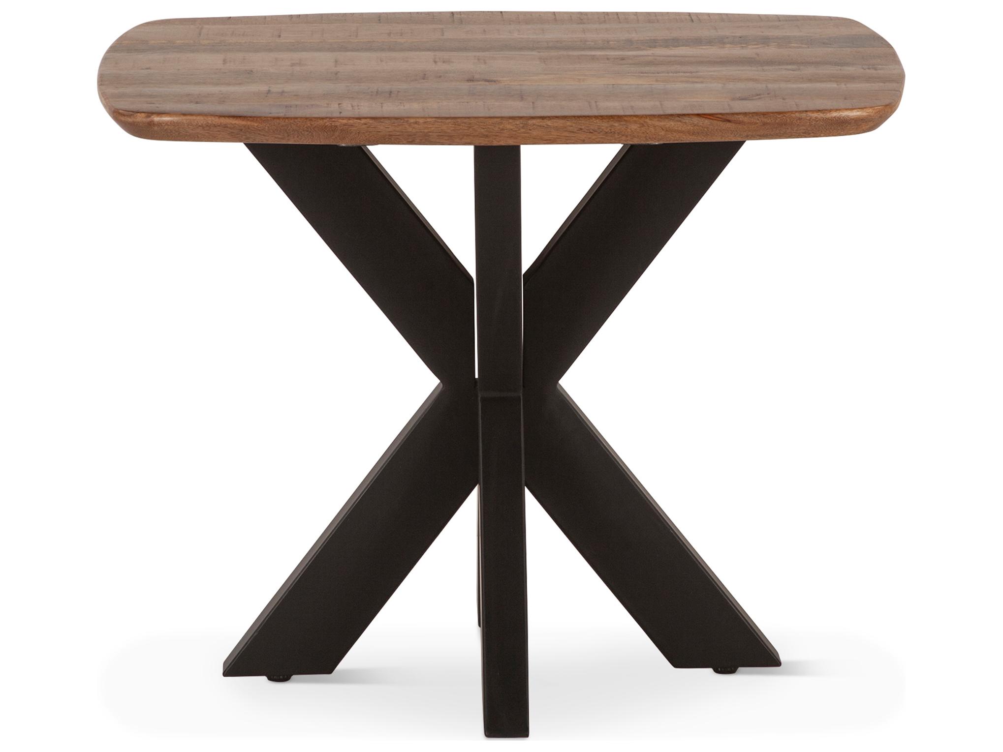 World Interiors Santa Margherita Rectangular Wood Matte Black End Table