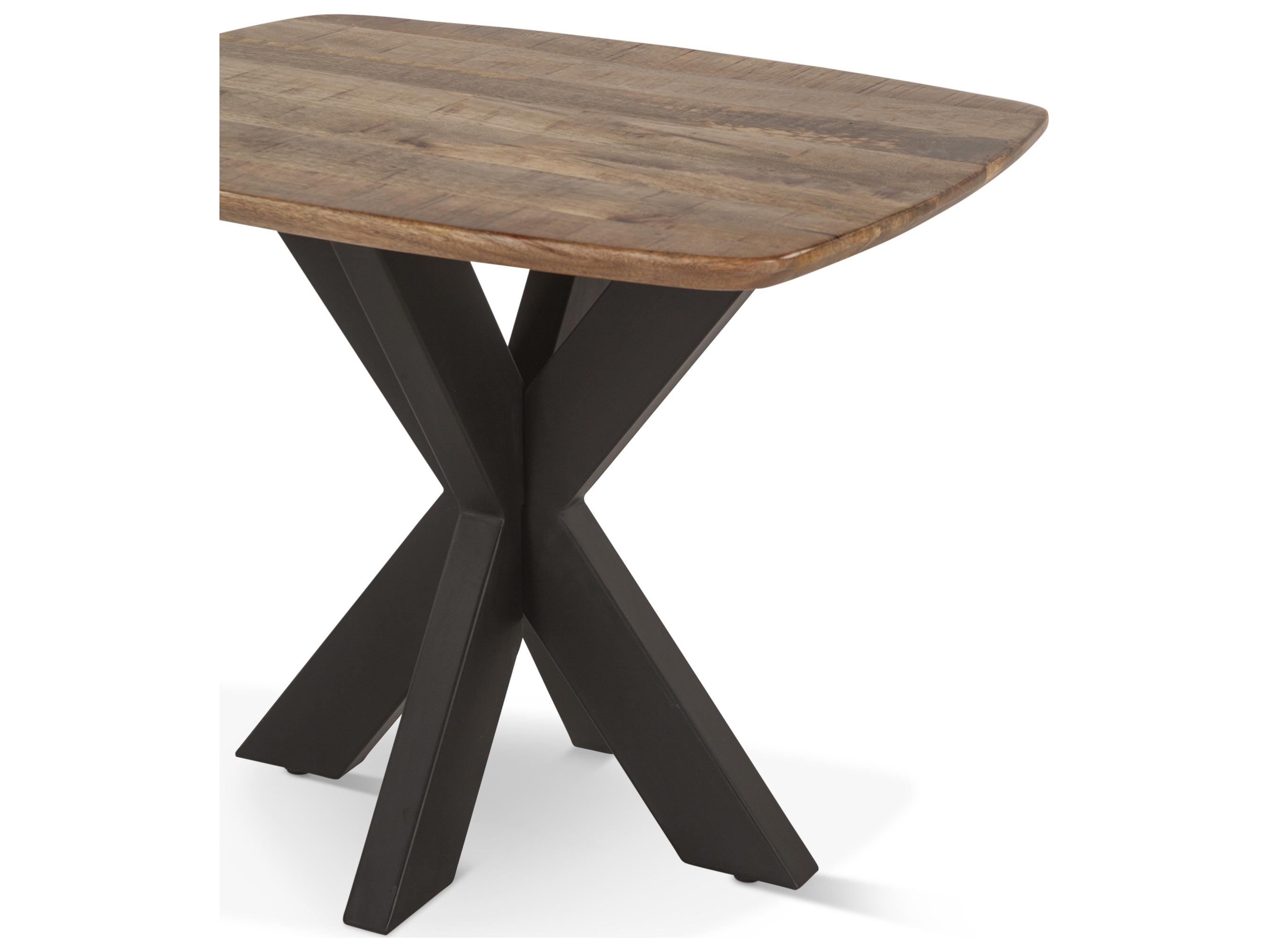 World Interiors Santa Margherita Rectangular Wood Matte Black End Table