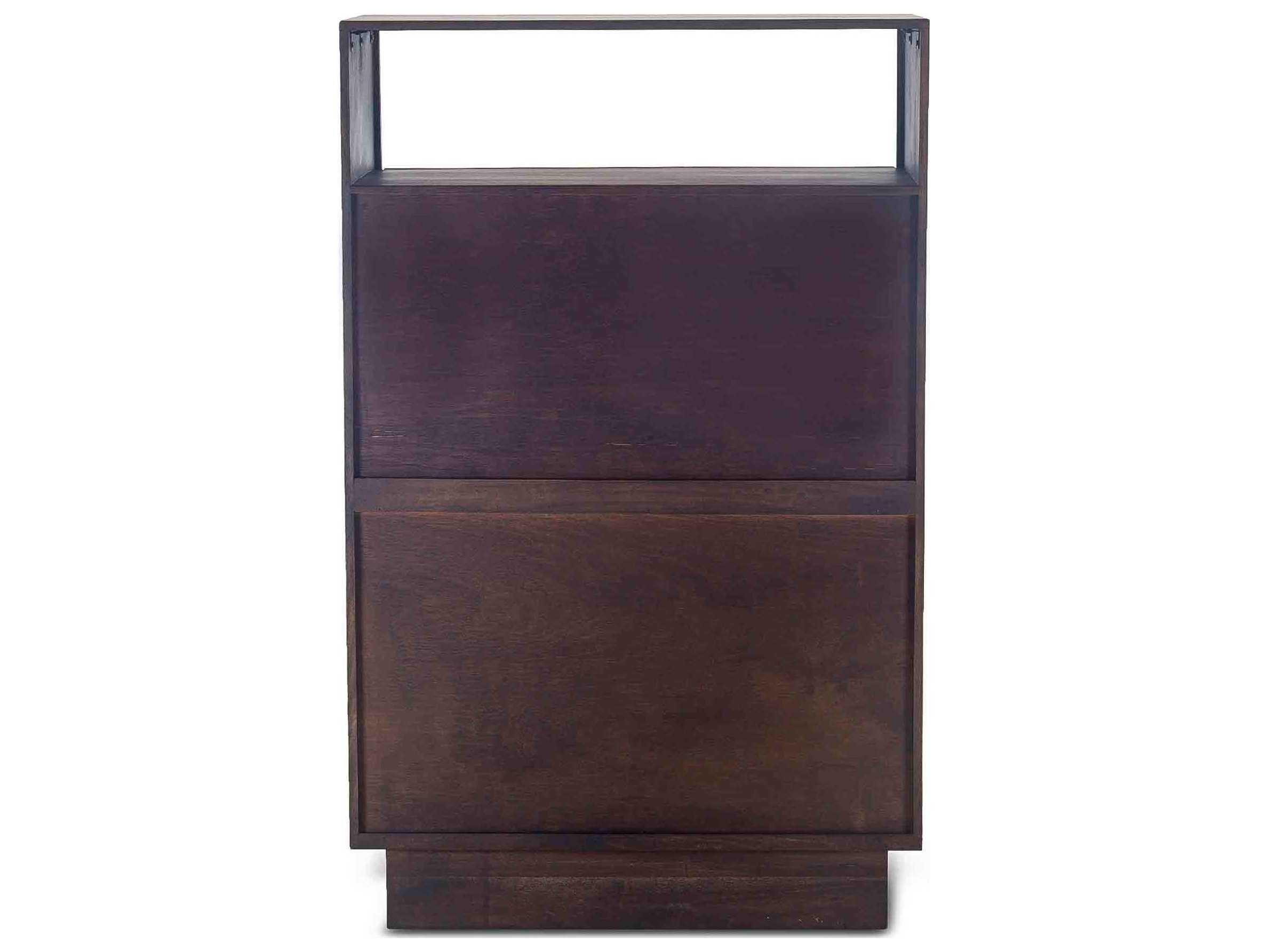 World Interiors Palermo Raw Walnut Ebony Brown Acacia Wood Accent Chest