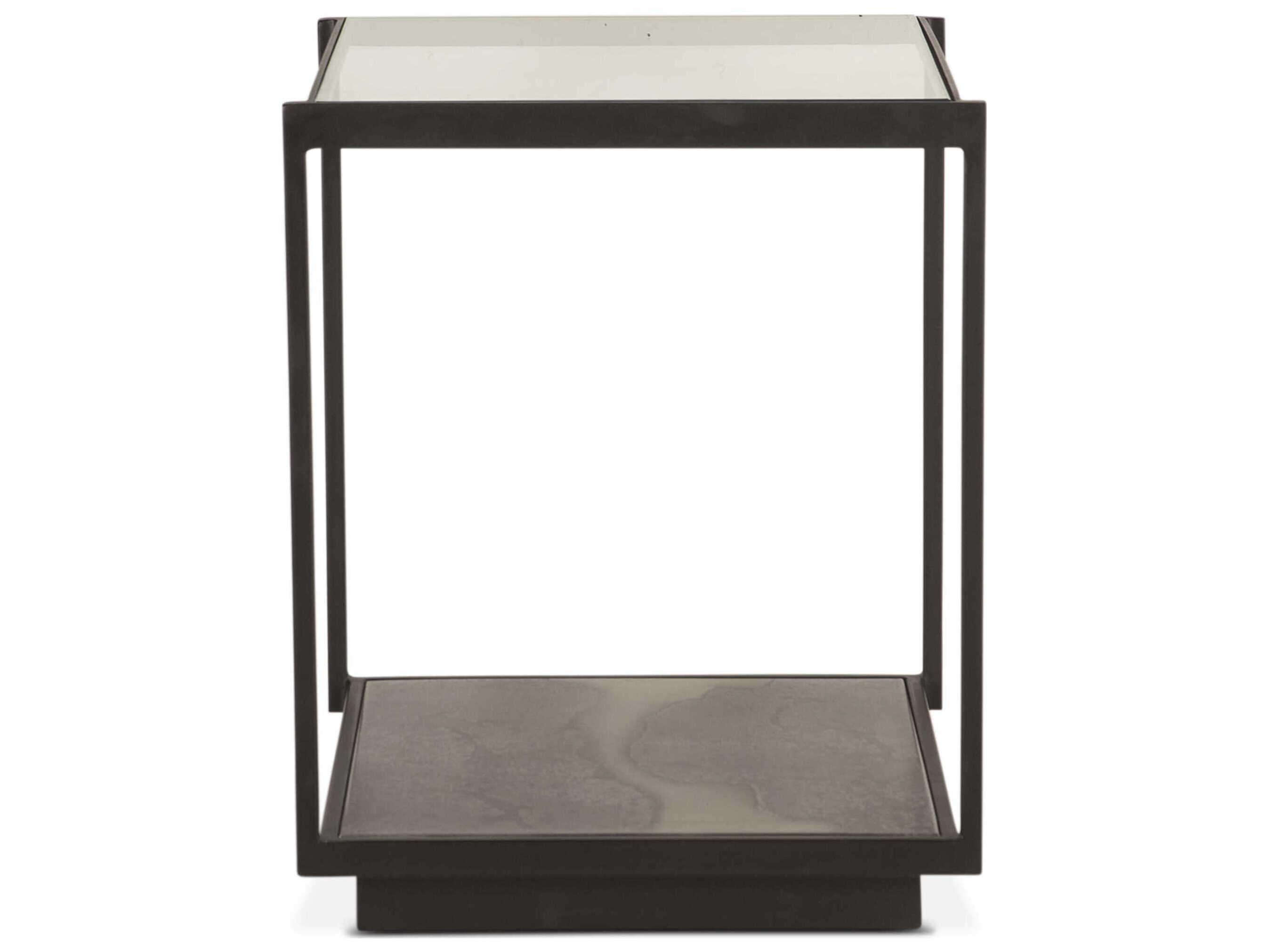 World Interiors St. George Square Glass End Table