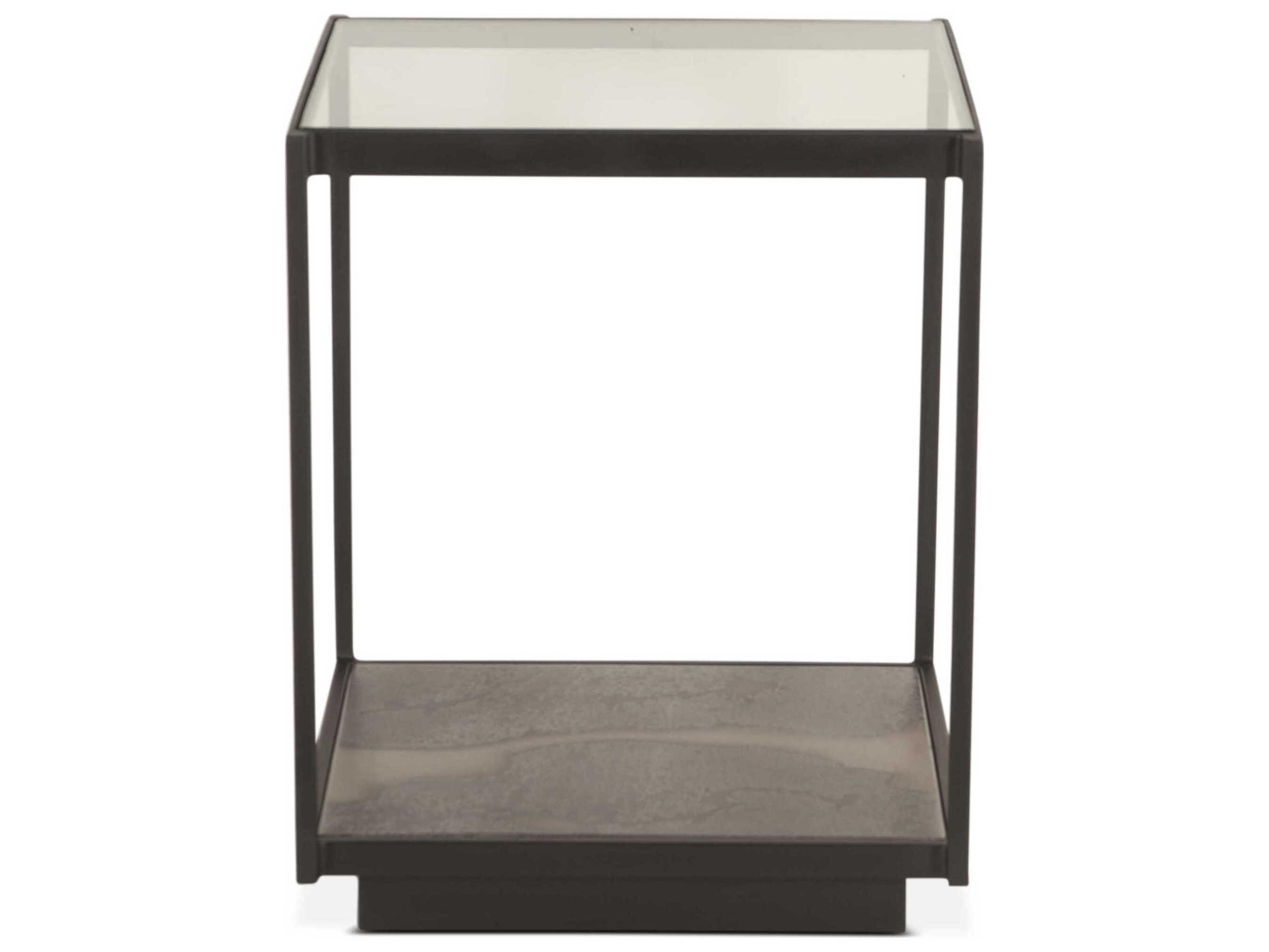 World Interiors St. George Square Glass End Table