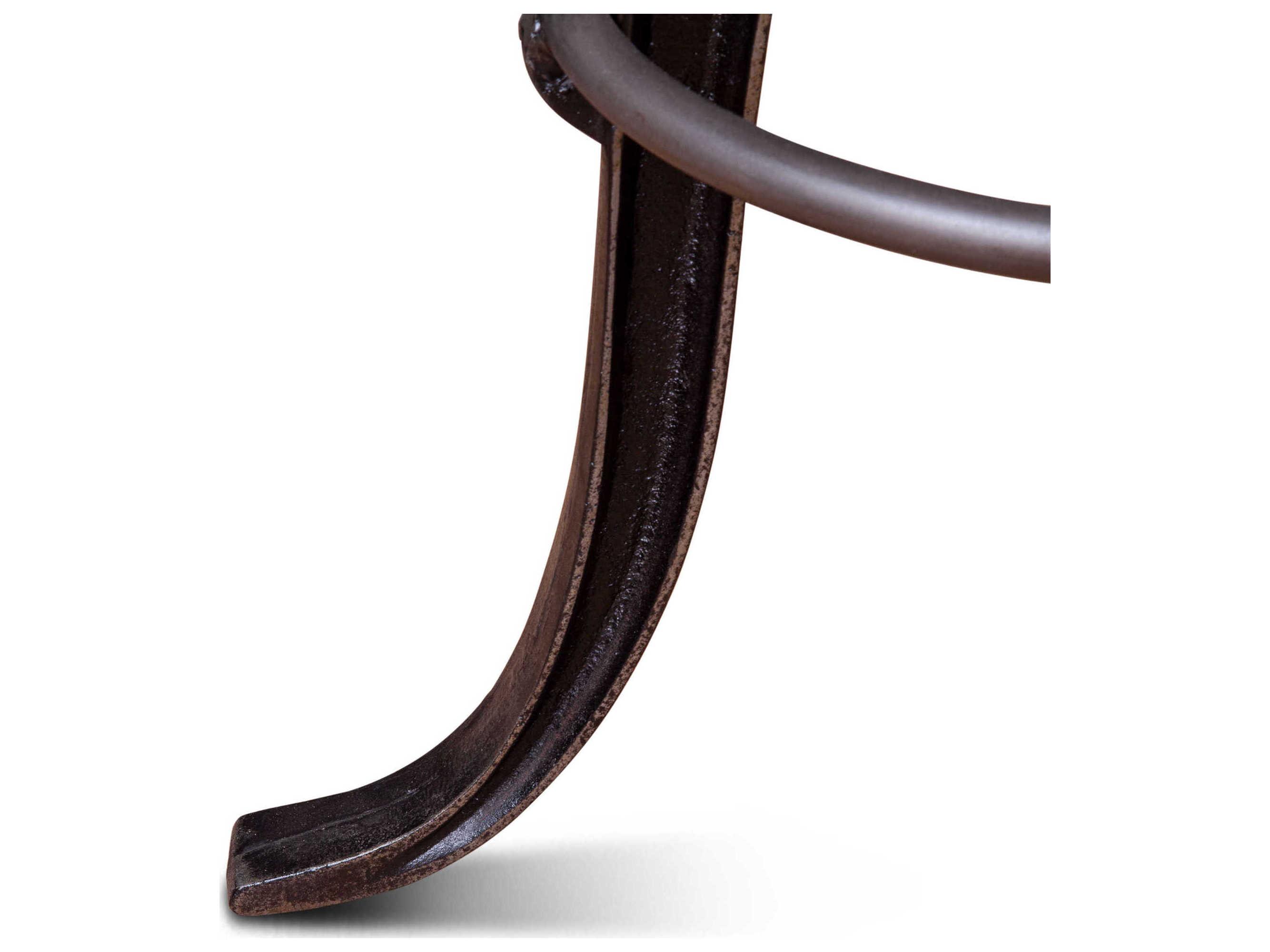 World Interiors Sterling Leather Adjustable Upholstered Bar Stool Counter Vintage Dark Brown Antique Bronze