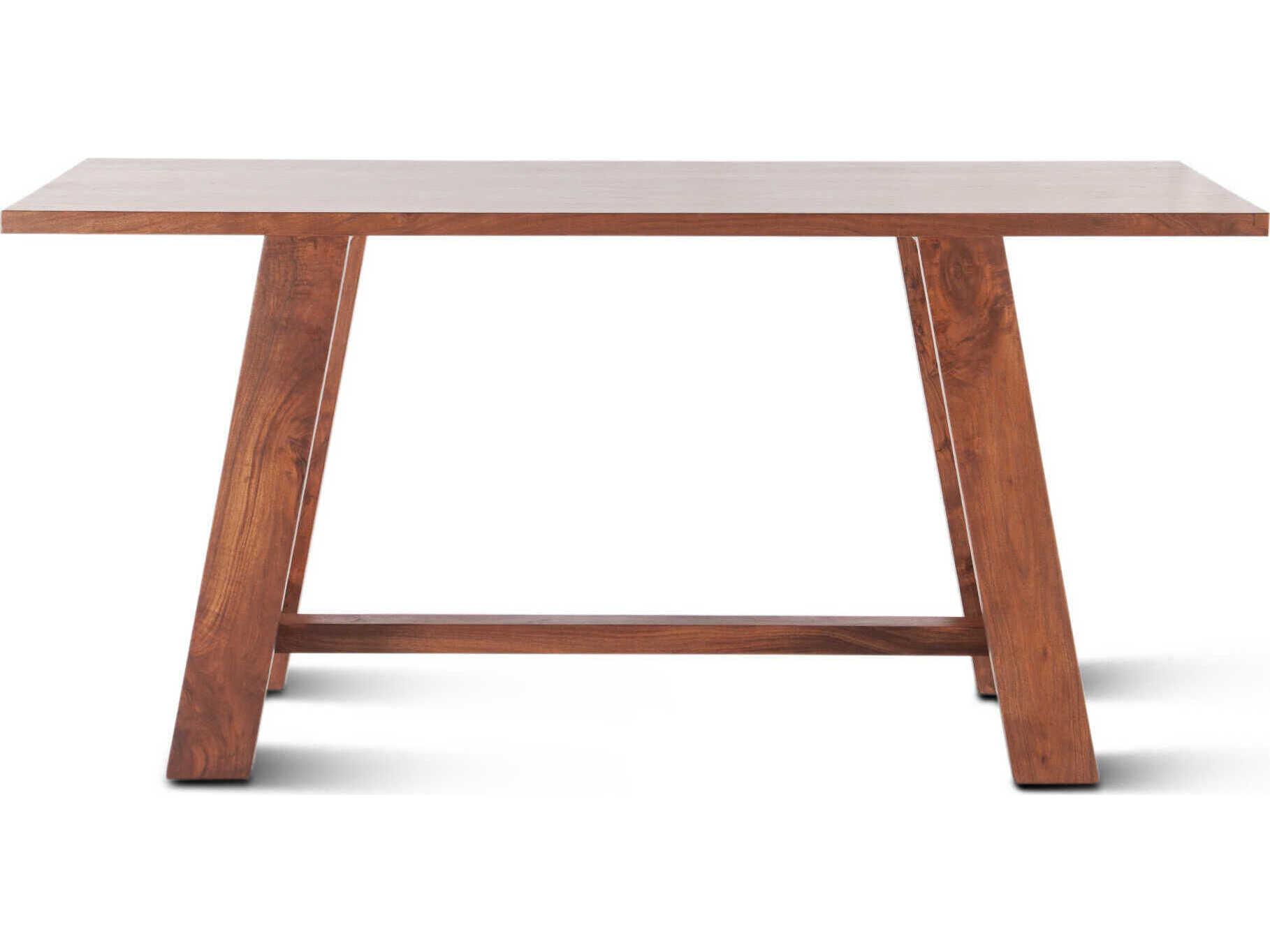 World Interiors Stavanger Rectangular Wood Cinnamon Brown Dining Table
