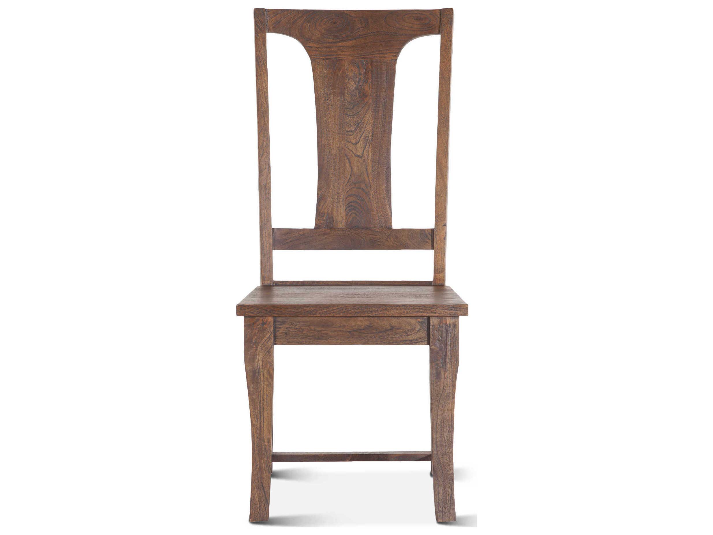 World Interiors Toulon Mango Wood Brown Side Dining Chair